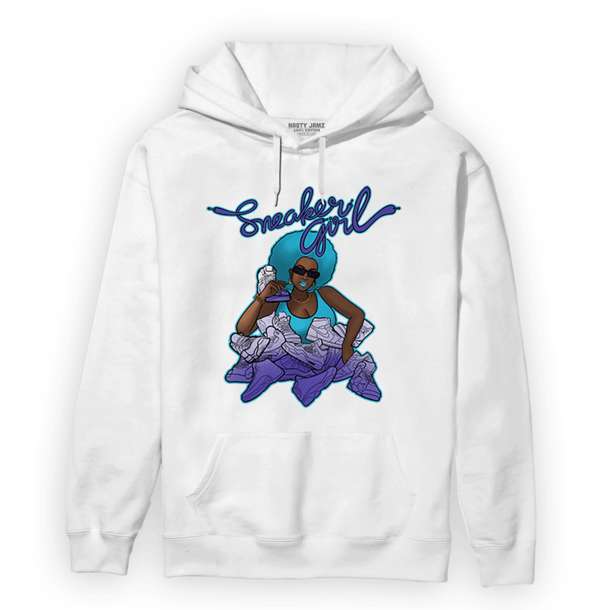 Aqua 6s Hoodie Match Sneaker Girl - NastyJamz