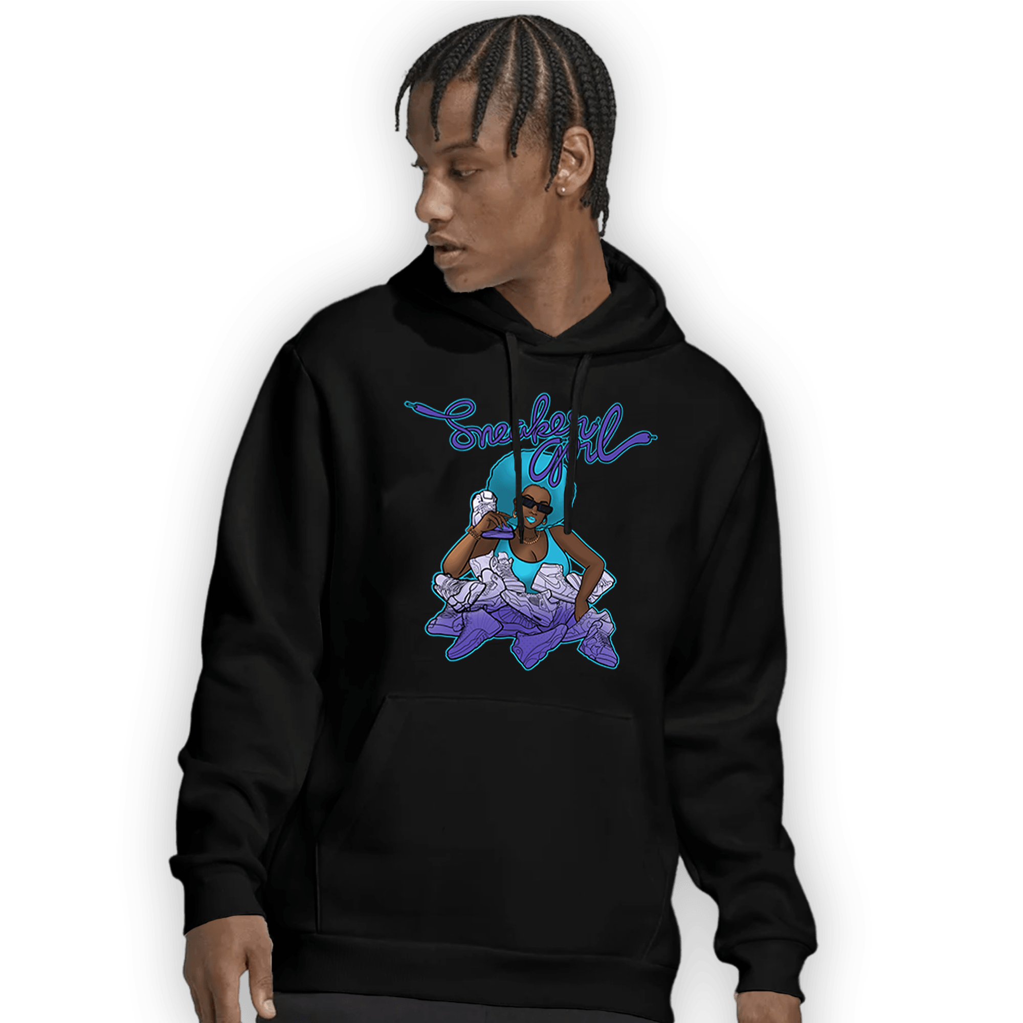 Aqua 6s Hoodie Match Sneaker Girl - NastyJamz