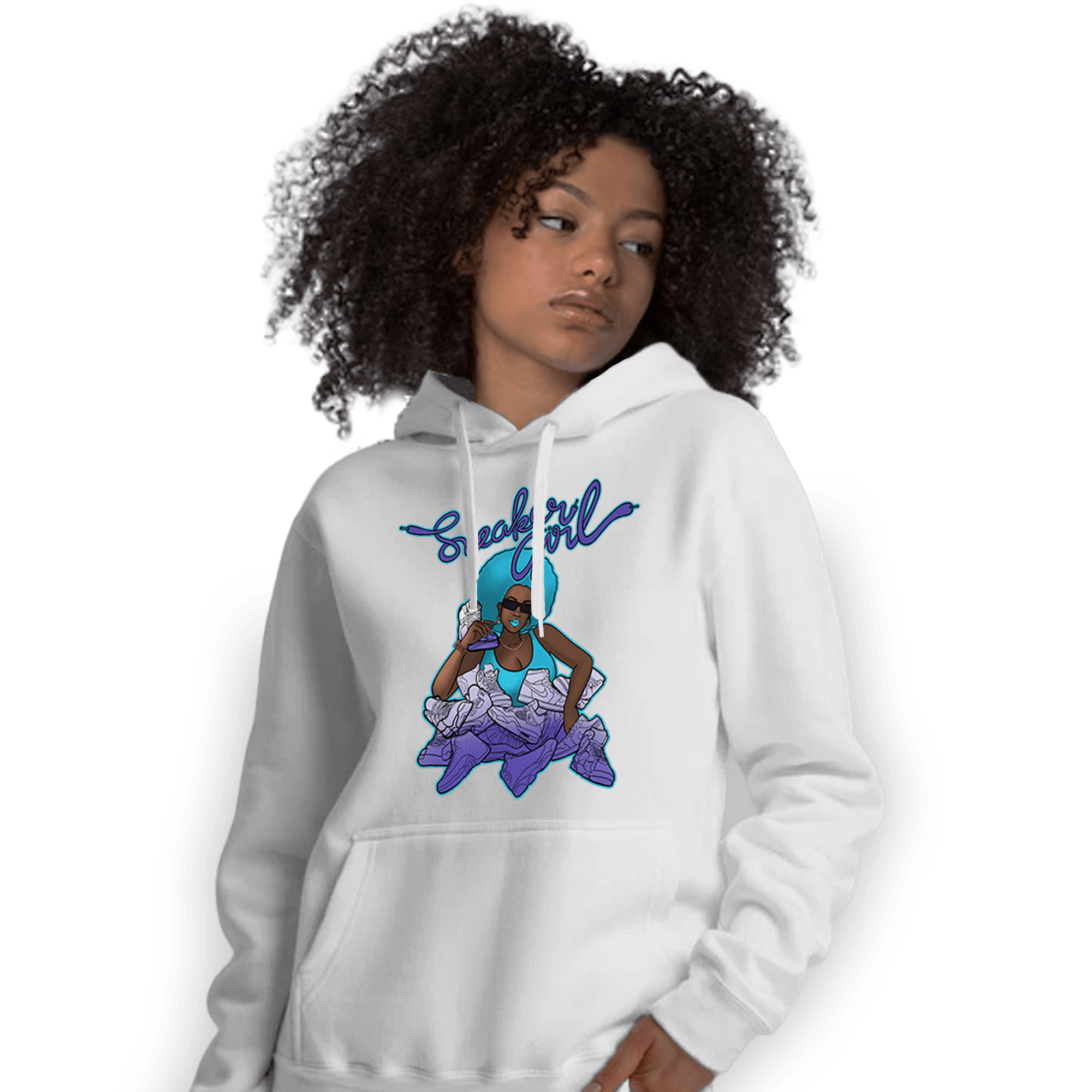 Aqua 6s Hoodie Match Sneaker Girl - NastyJamz