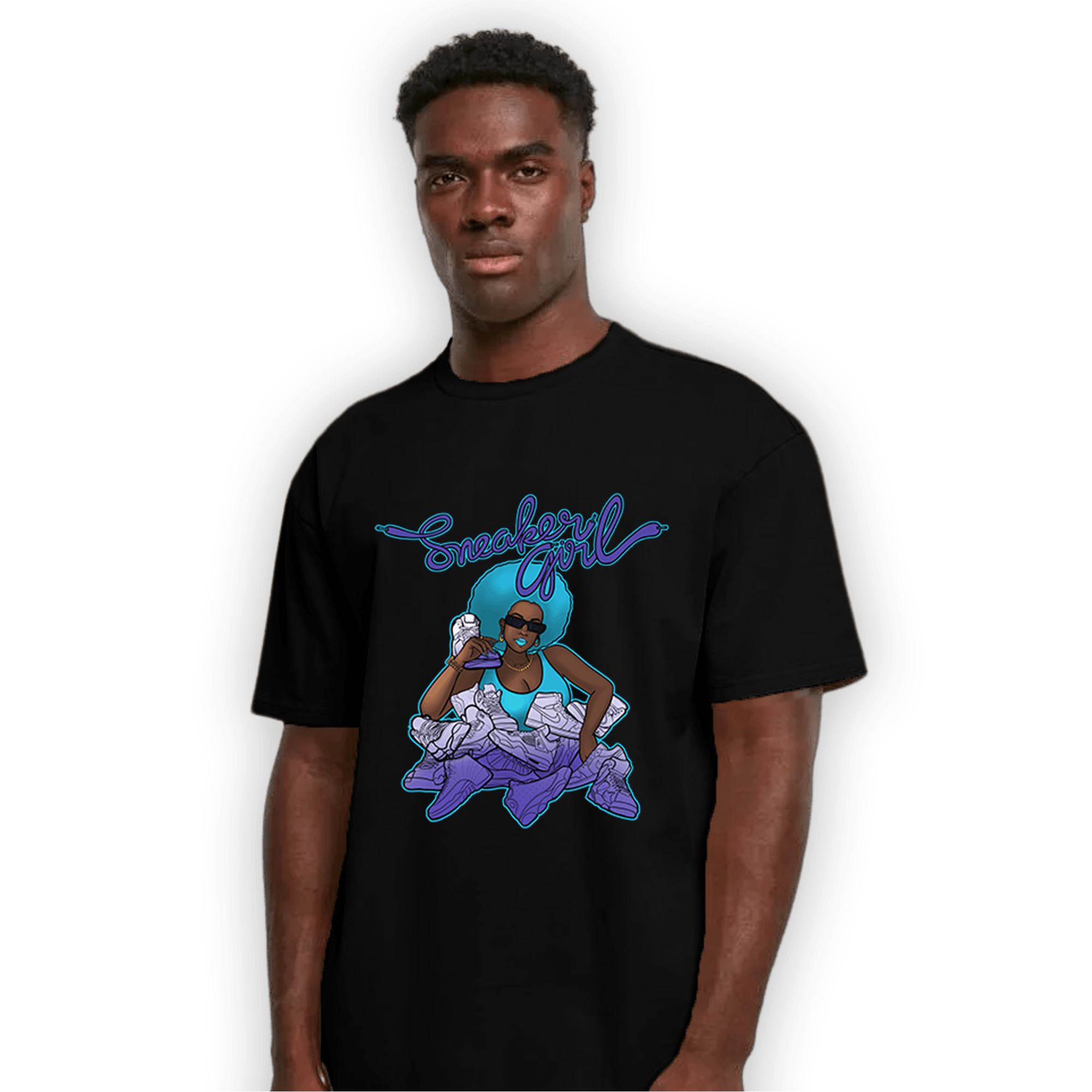 Aqua 6s T Shirt Match Sneaker Girl - NastyJamz