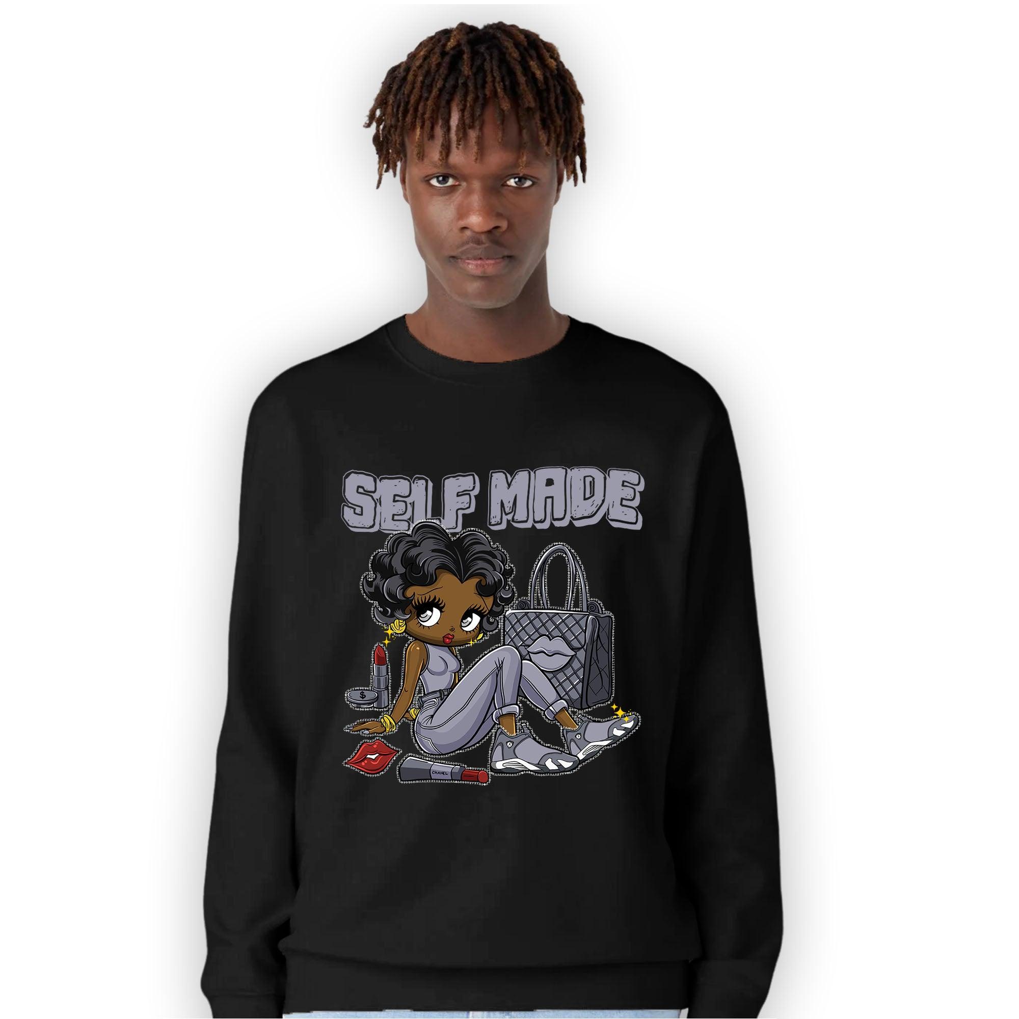 Stealth 14s Sweatshirt Match Sneaker Girl Selfmade - NastyJamz