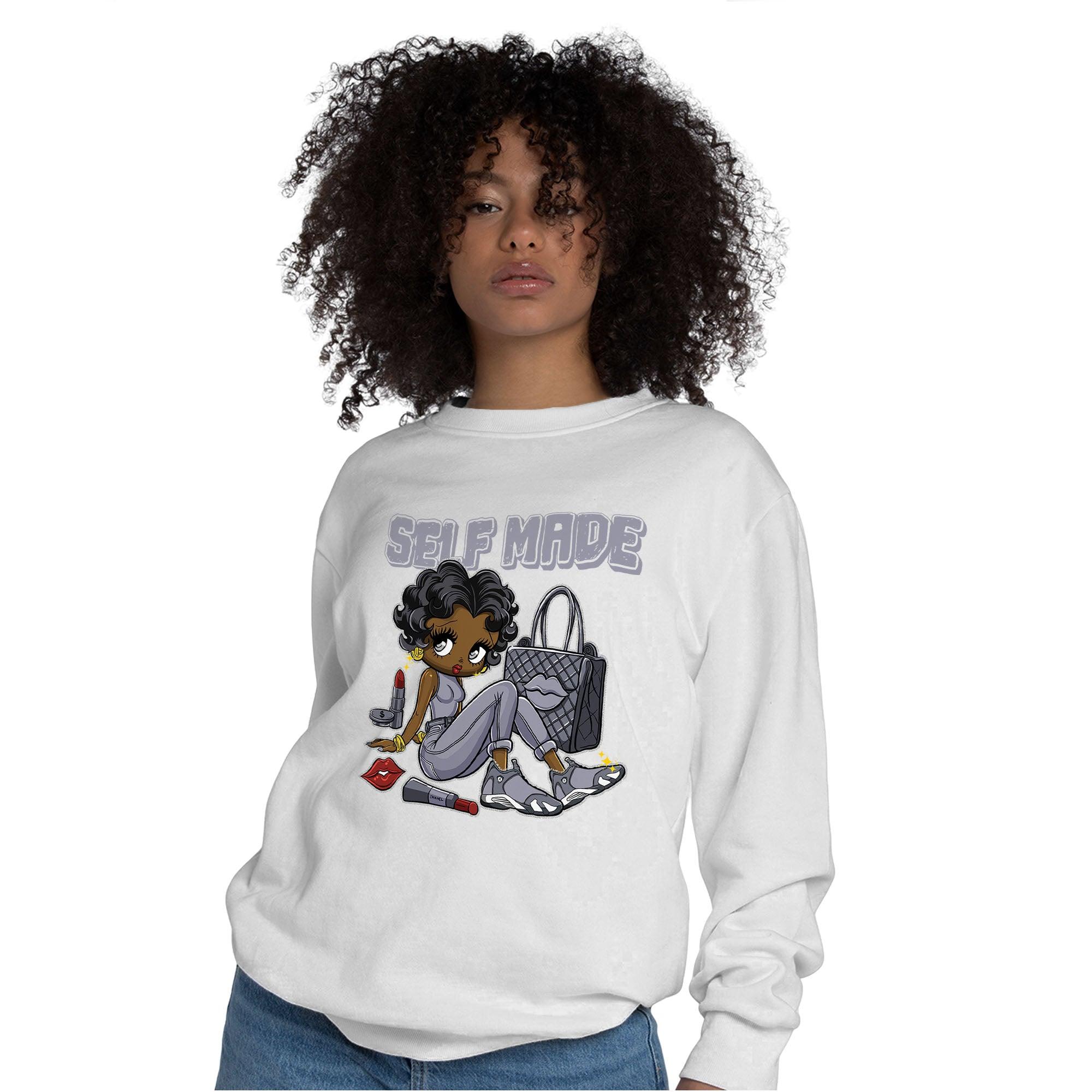 Stealth 14s Sweatshirt Match Sneaker Girl Selfmade - NastyJamz