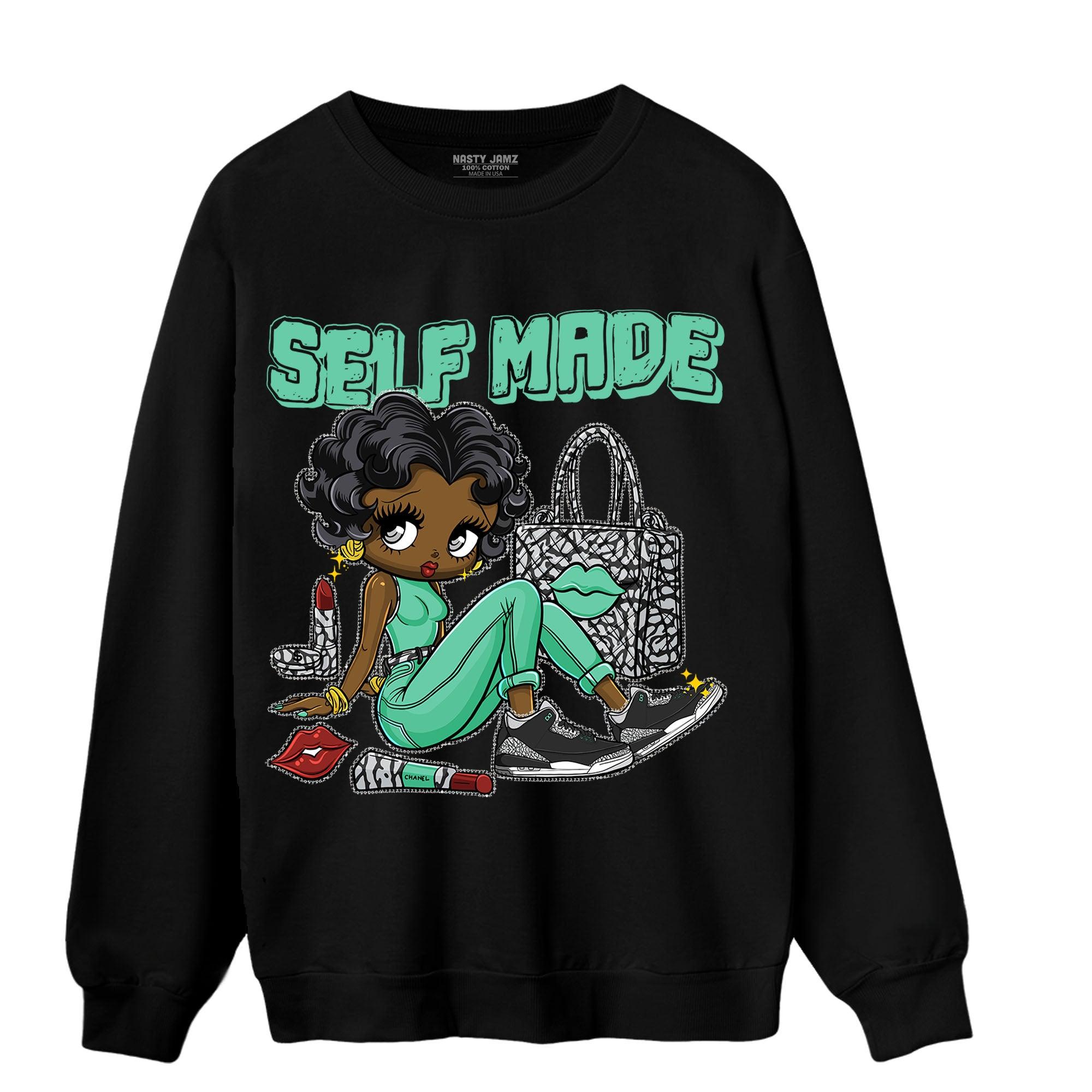 Green Glow 3s Sweatshirt Match Sneaker Girl Selfmade - NastyJamz