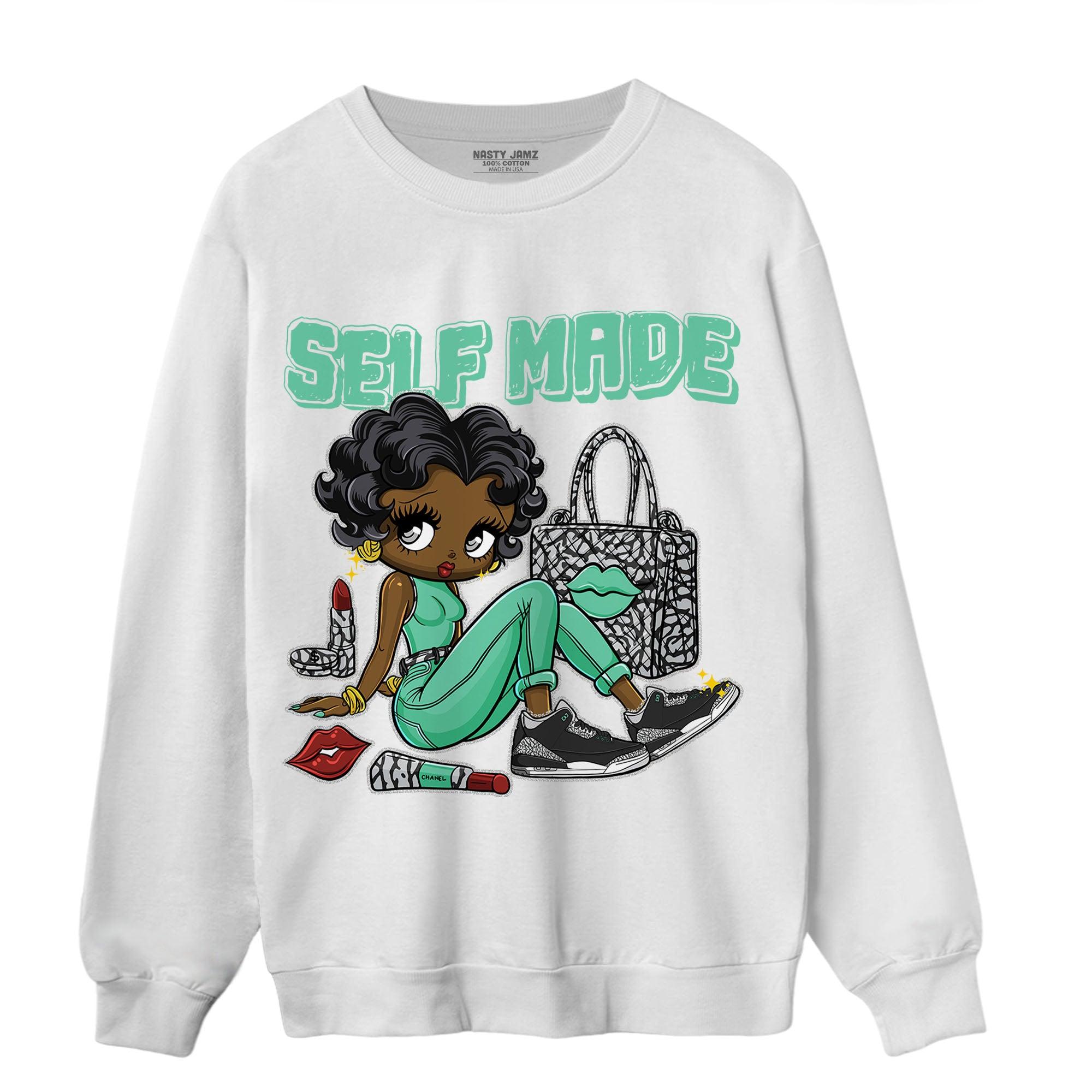 Green Glow 3s Sweatshirt Match Sneaker Girl Selfmade - NastyJamz