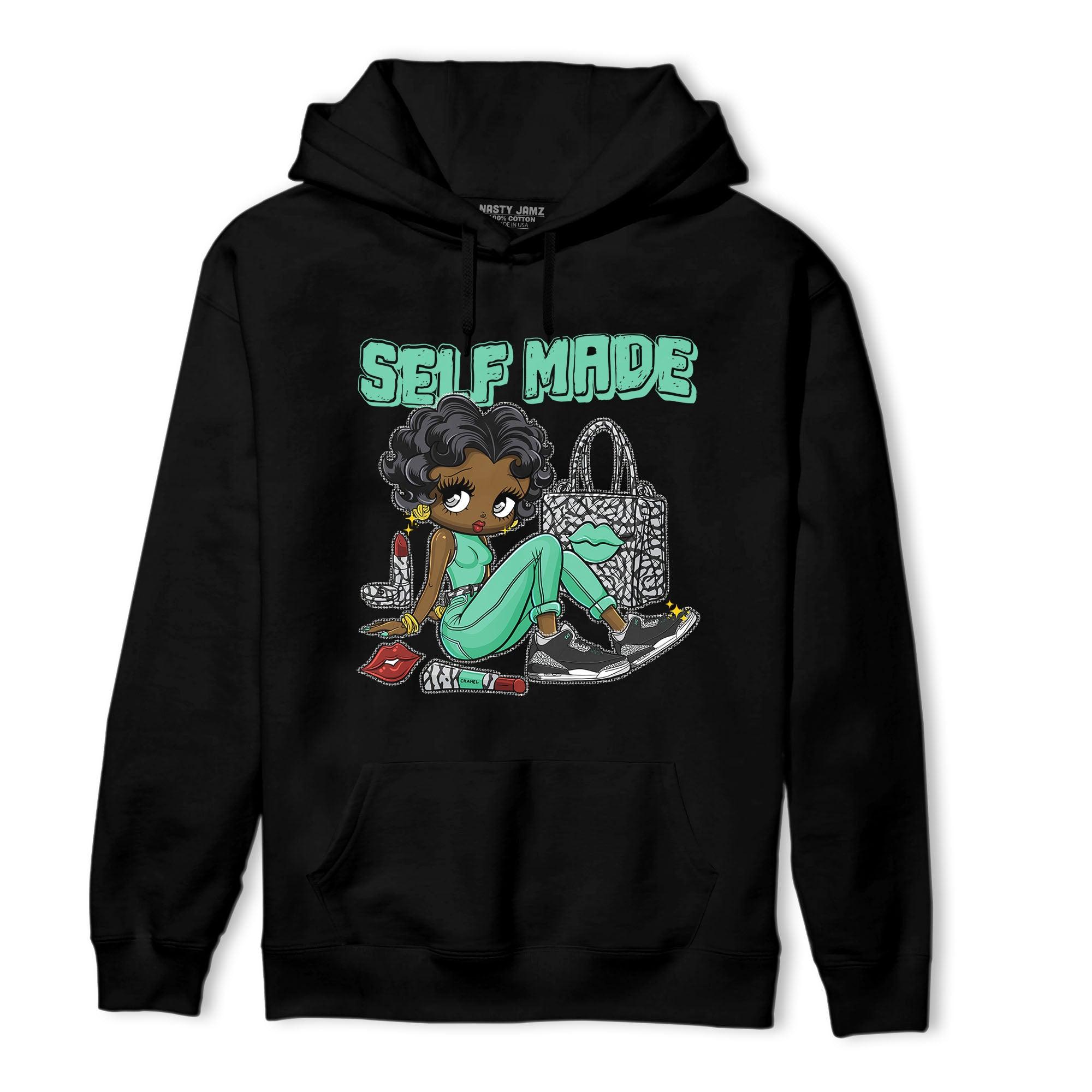 Green Glow 3s Hoodie Match Sneaker Girl Selfmade - NastyJamz
