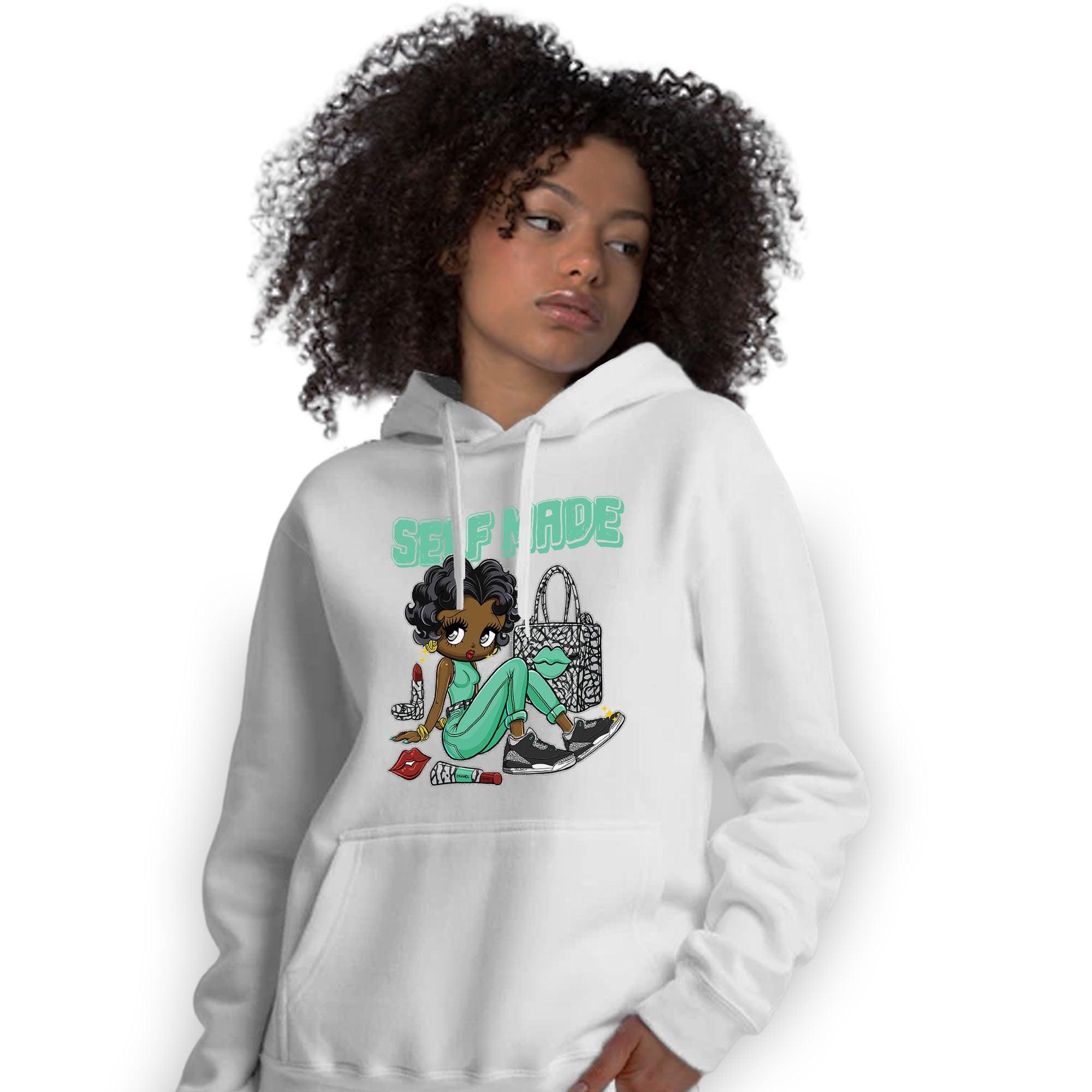 Green Glow 3s Hoodie Match Sneaker Girl Selfmade - NastyJamz