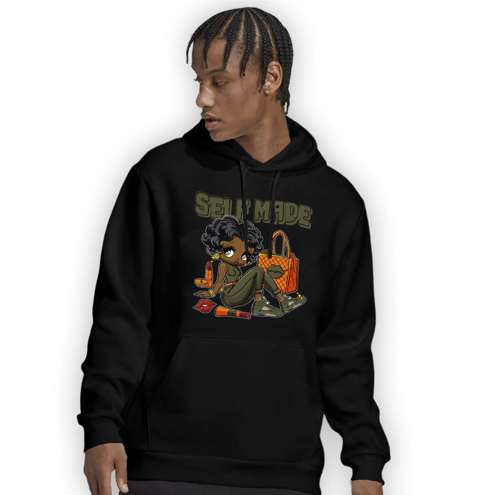 Olive 5s Hoodie Match Sneaker Girl Selfmade - NastyJamz