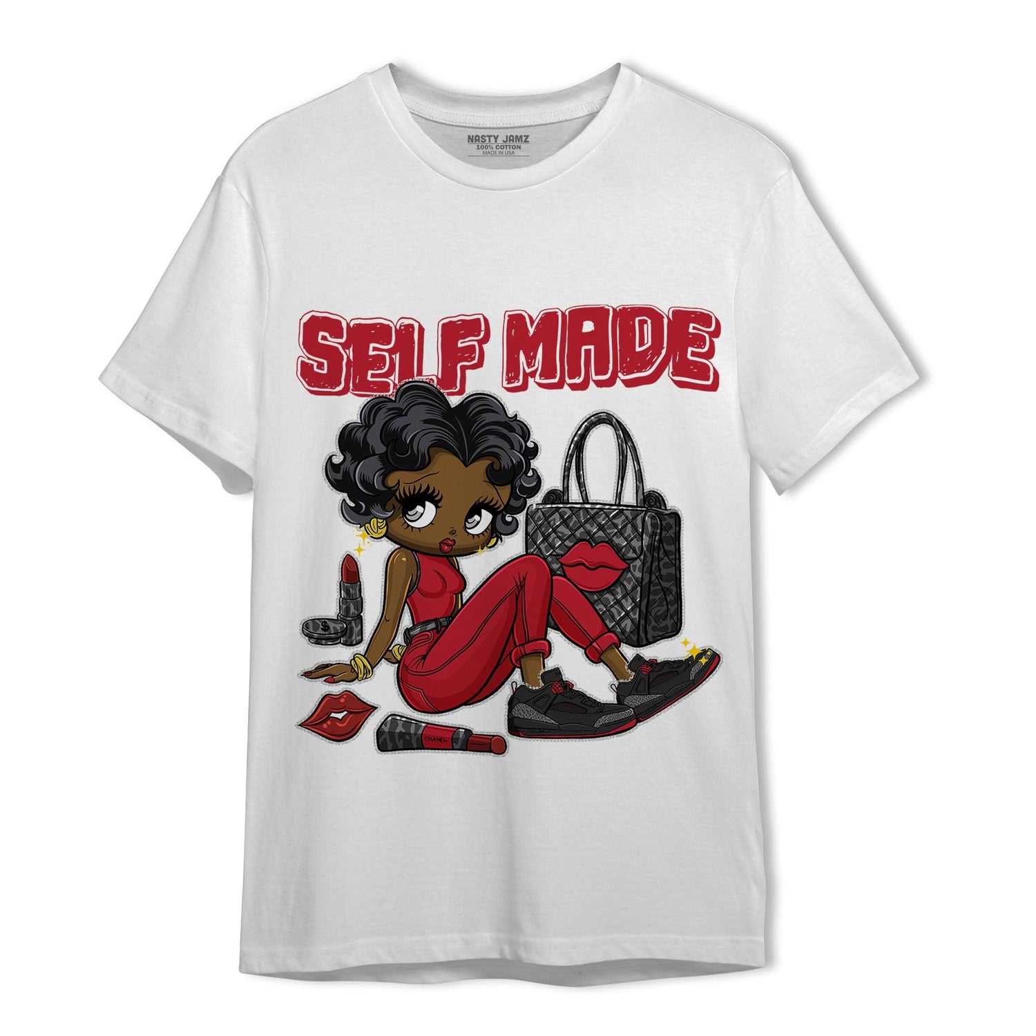 Spizike Low Bred T Shirt Match Sneaker Girl Selfmade - NastyJamz