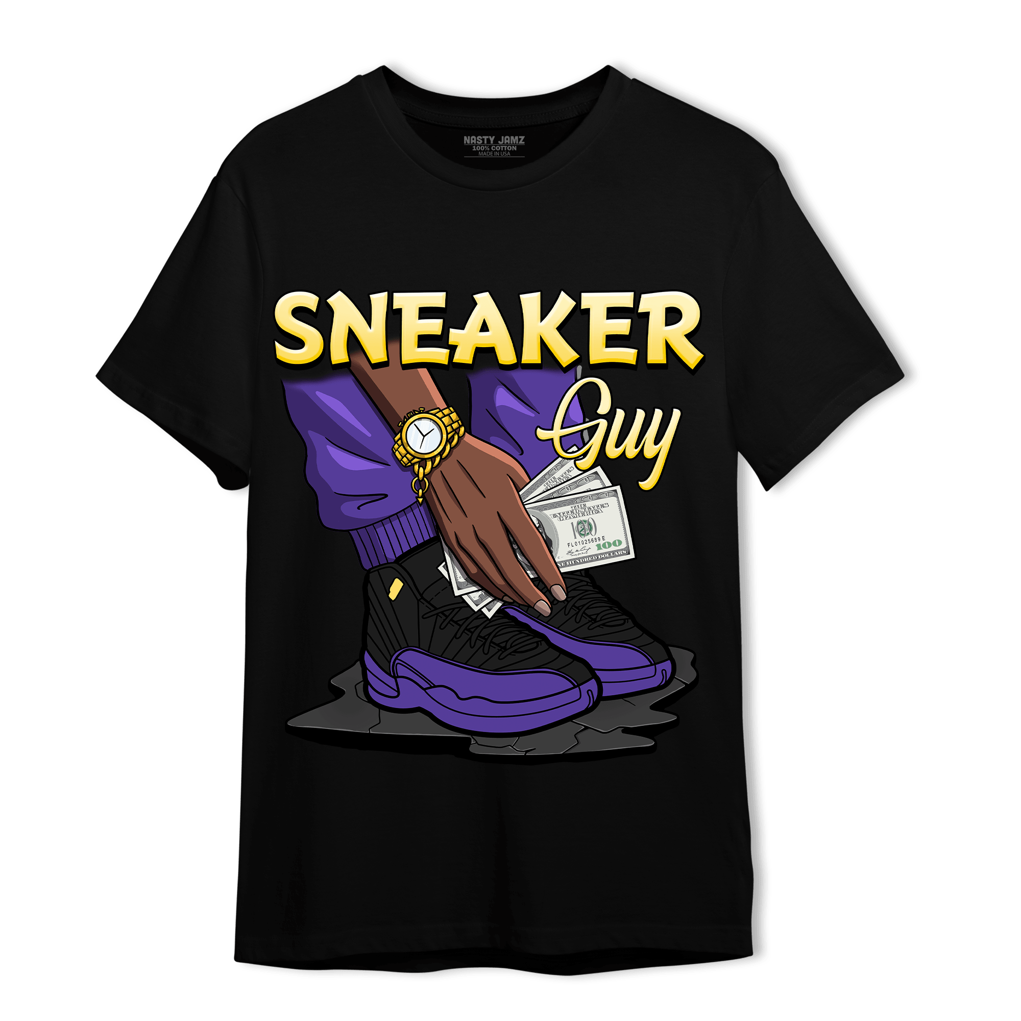 Field Purple 12s T Shirt Match Sneaker Guy - NastyJamz