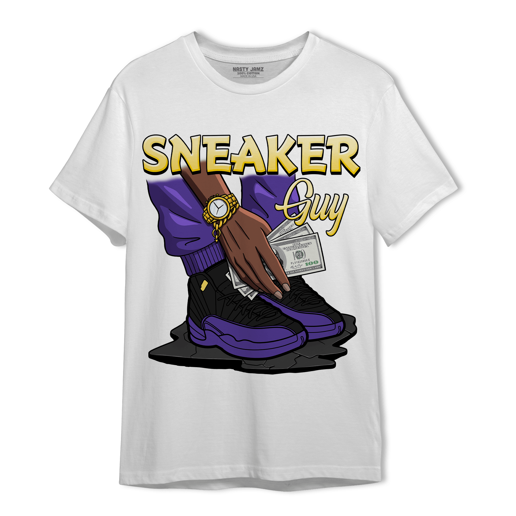 Field Purple 12s T Shirt Match Sneaker Guy - NastyJamz