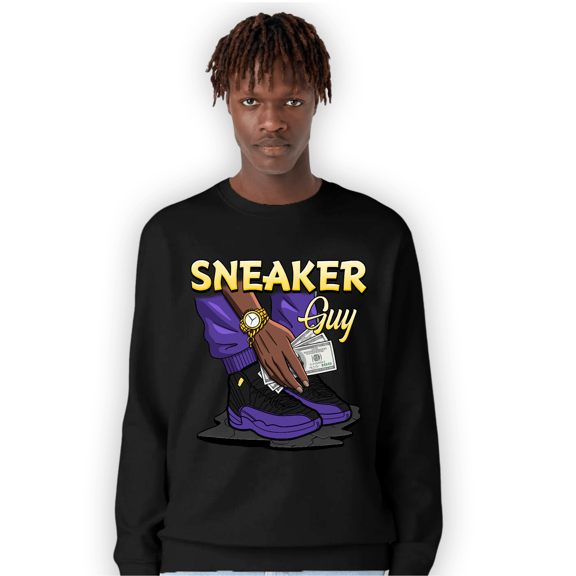 Field Purple 12s Sweatshirt Match Sneaker Guy - NastyJamz