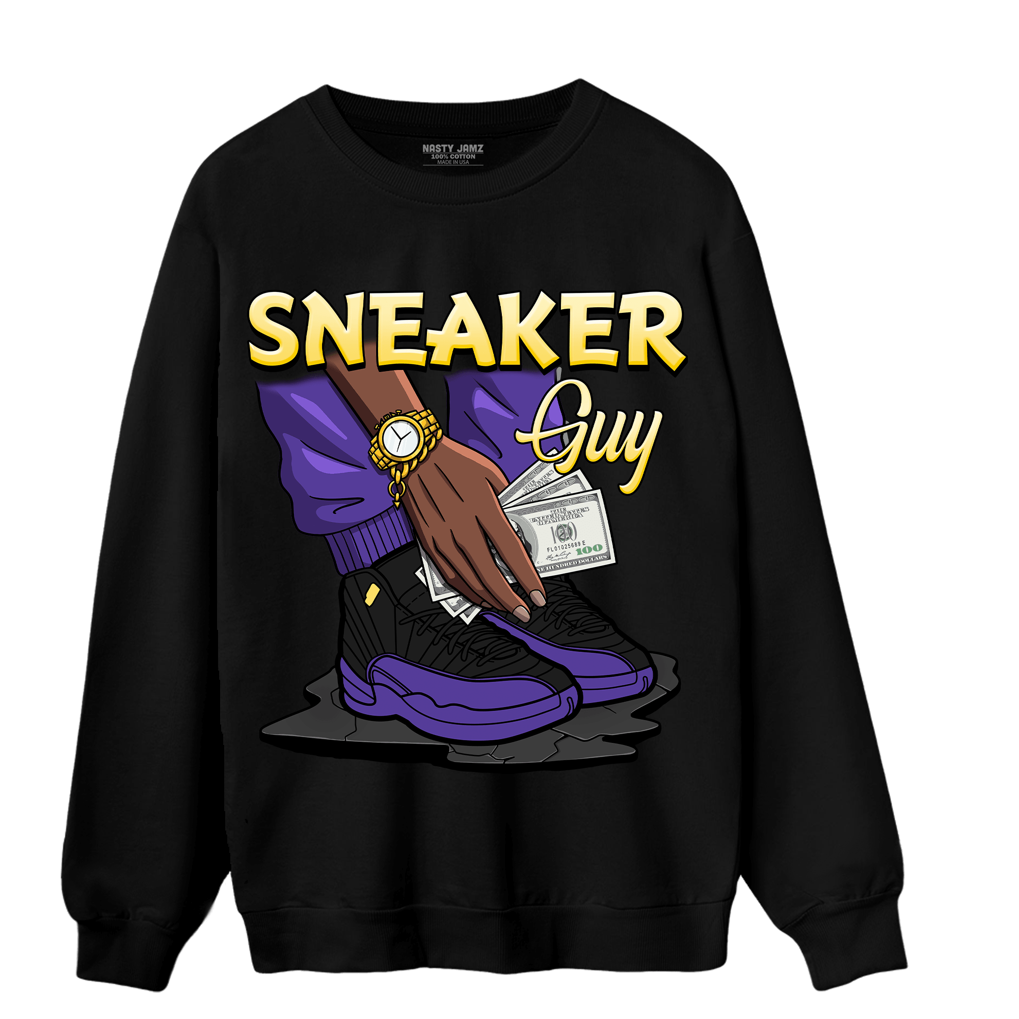 Field Purple 12s Sweatshirt Match Sneaker Guy - NastyJamz