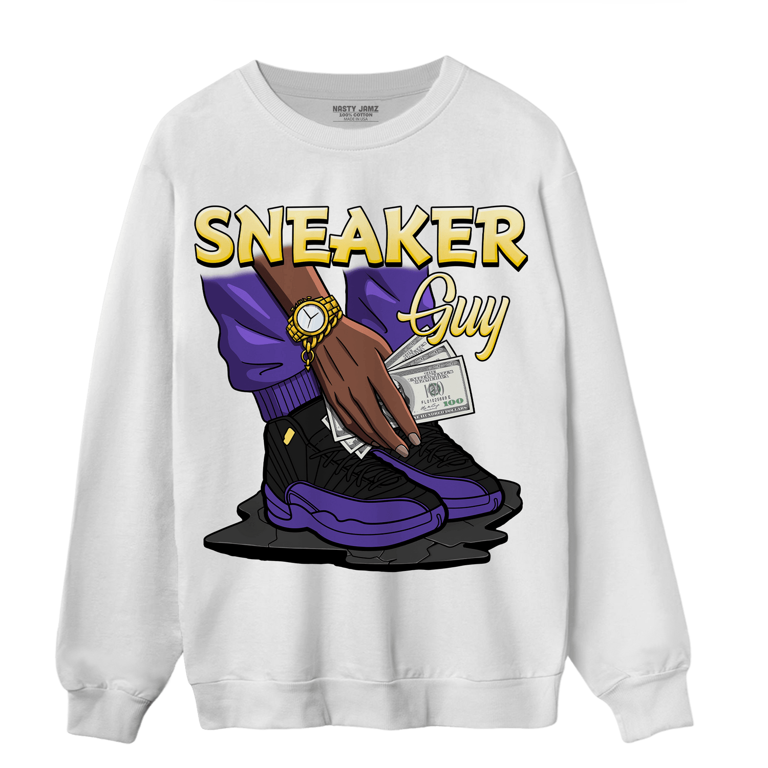 Field Purple 12s Sweatshirt Match Sneaker Guy - NastyJamz