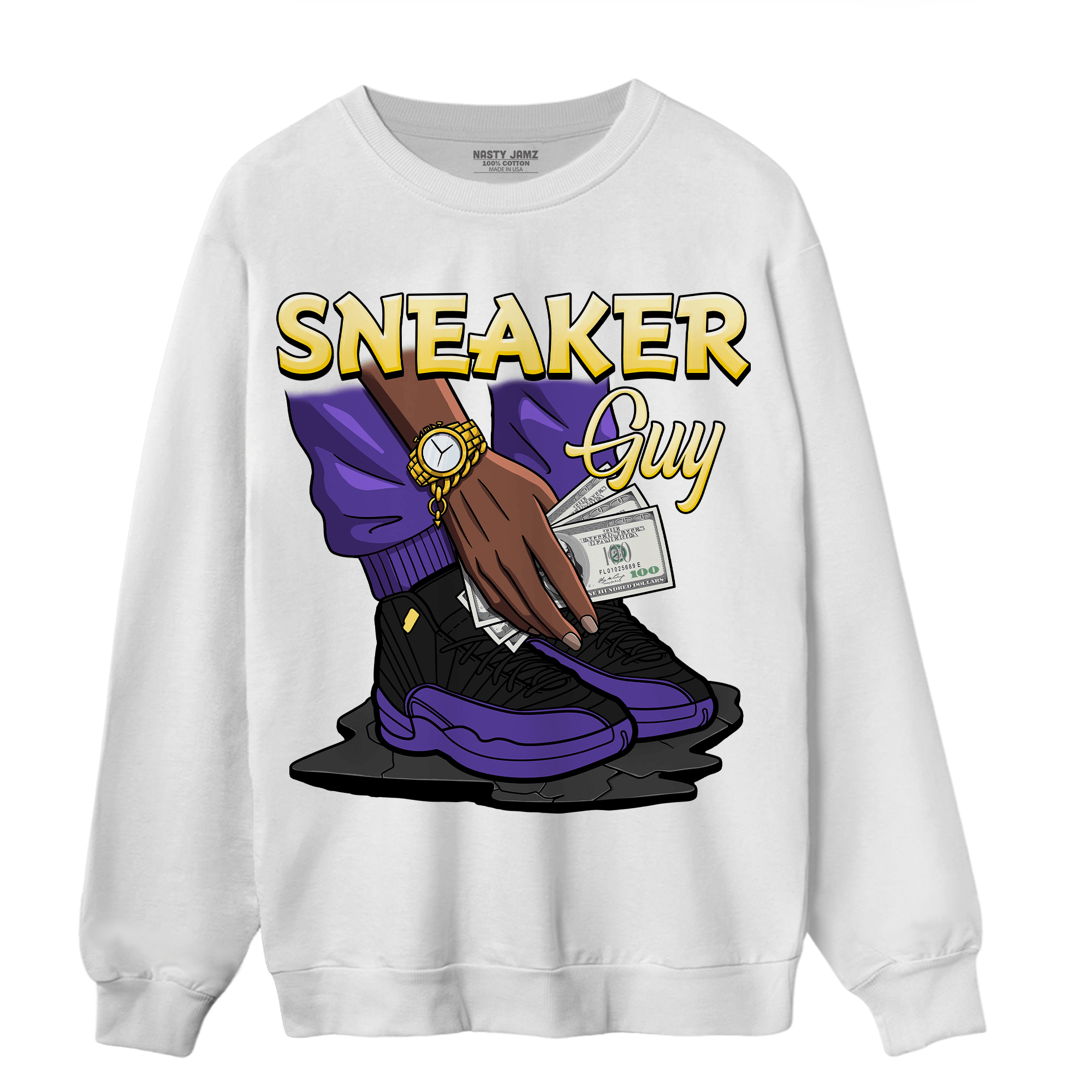 Field Purple 12s Sweatshirt Match Sneaker Guy - NastyJamz