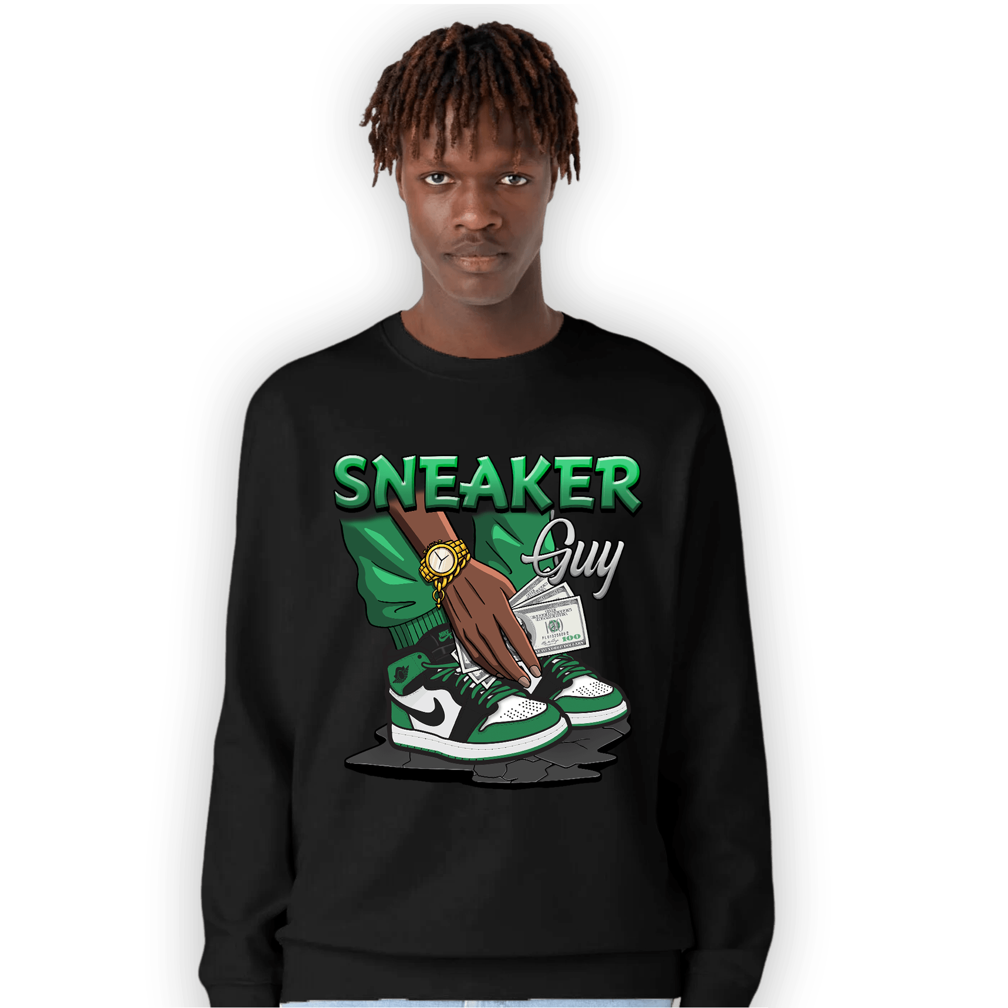 Celtic Lucky Green 1s Sweatshirt Match Sneaker Guy - NastyJamz