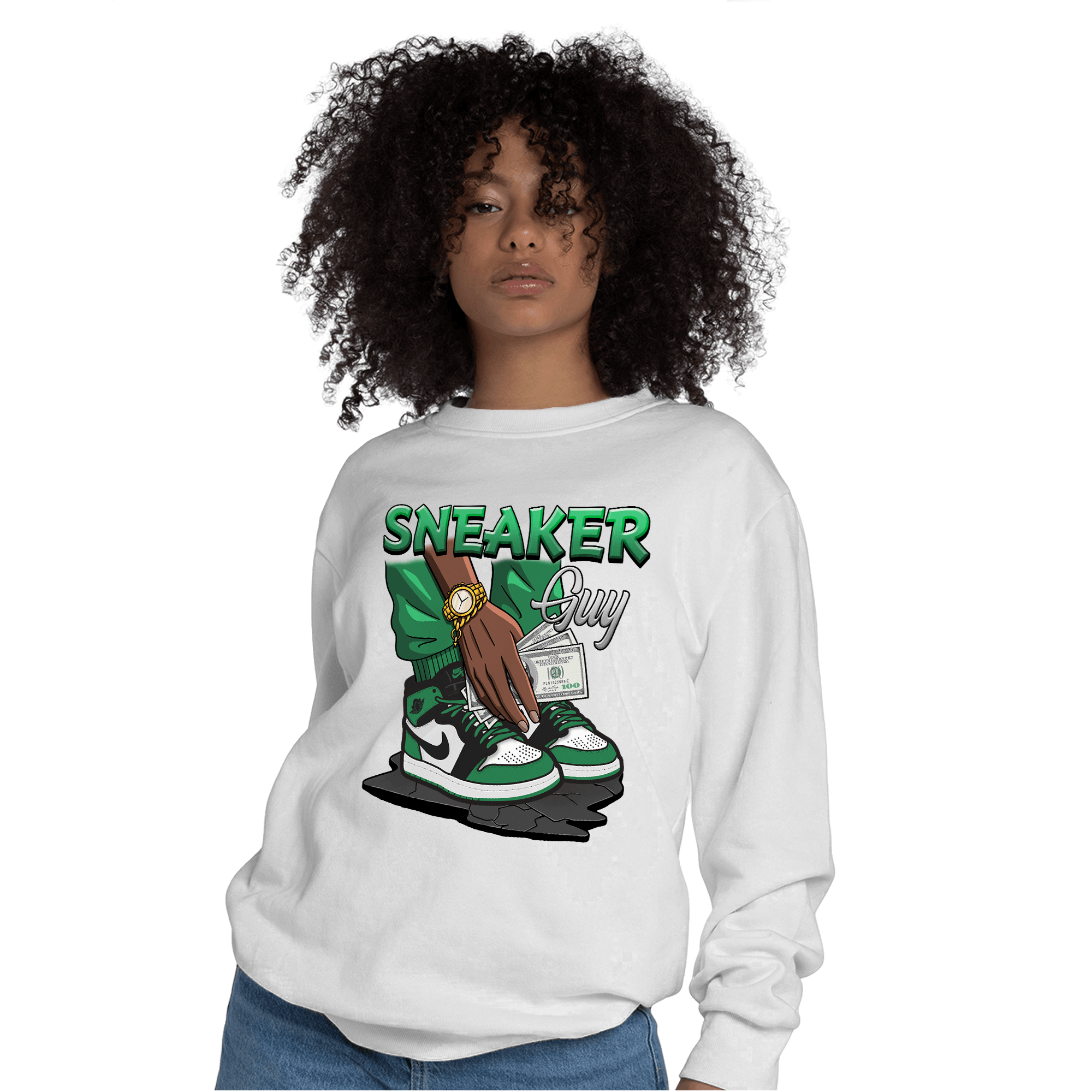 Celtic Lucky Green 1s Sweatshirt Match Sneaker Guy - NastyJamz