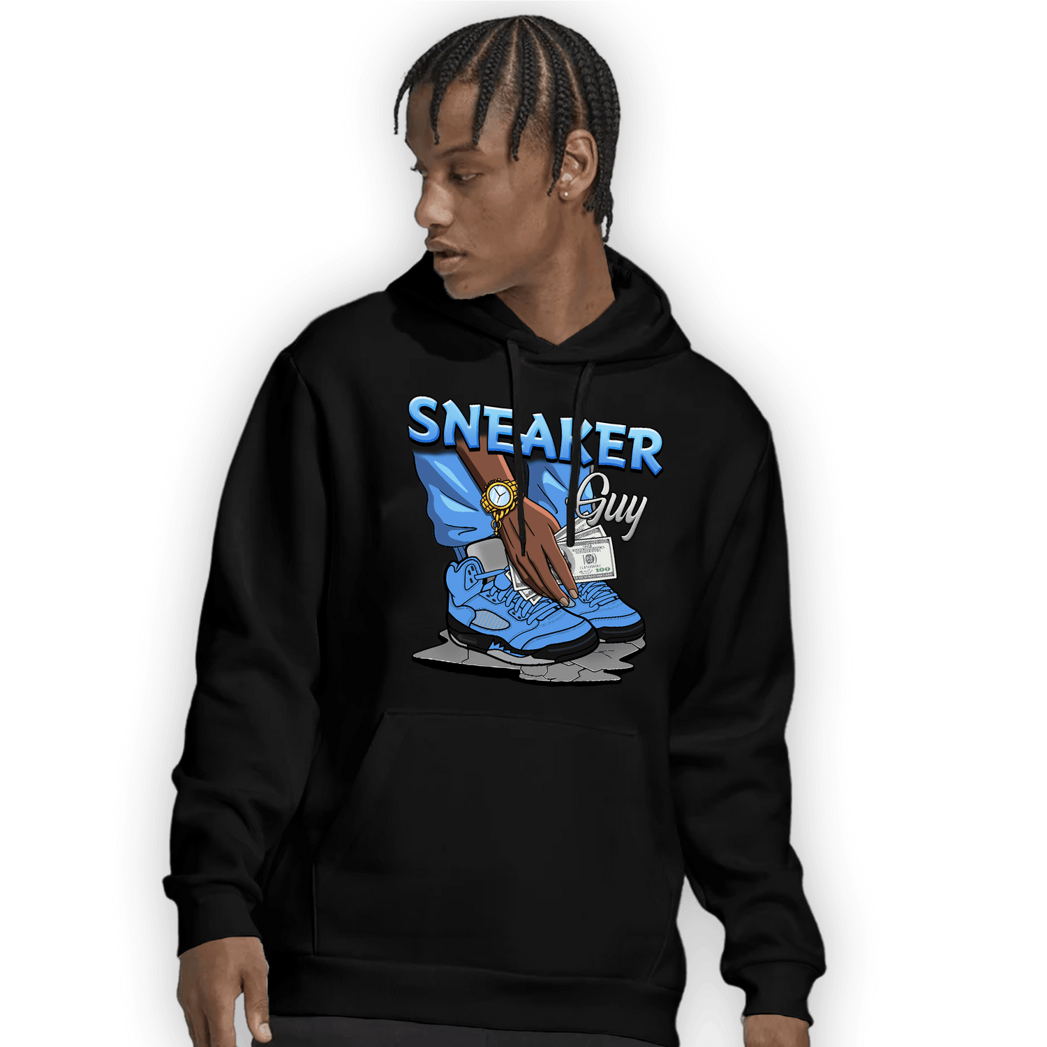 University Blue 5s Hoodie Match Sneaker Guy - NastyJamz