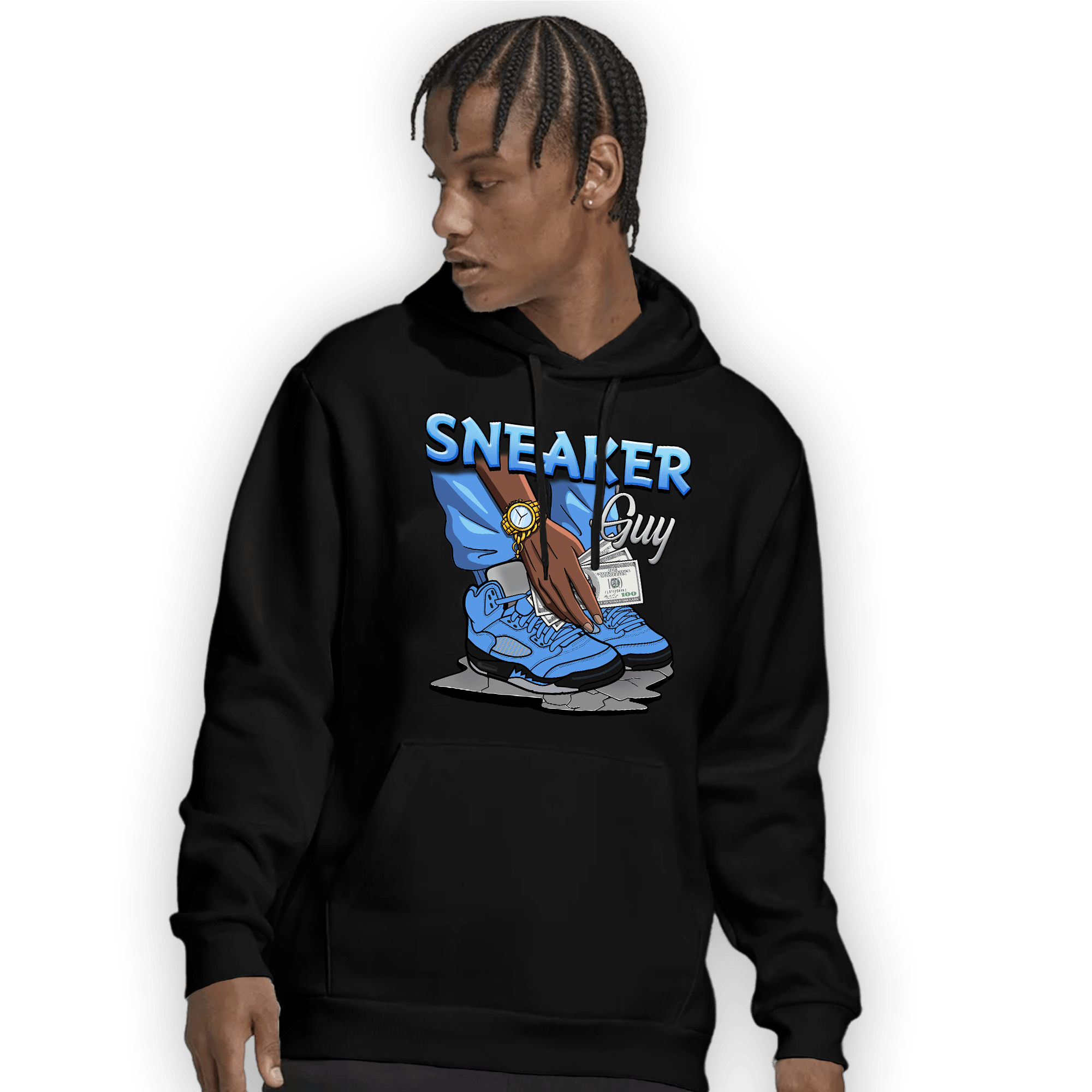 University Blue 5s Hoodie Match Sneaker Guy - NastyJamz