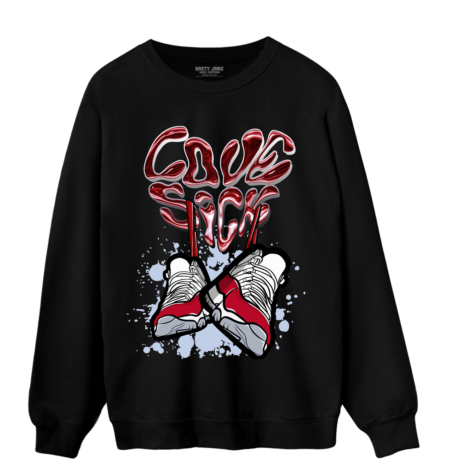 Cherry 11s Sweatshirt Match Sneaker Love Sick - NastyJamz