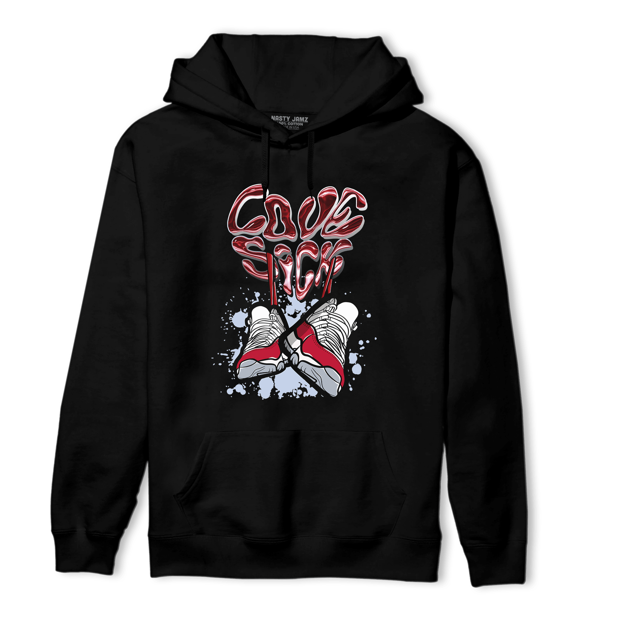 Cherry 11s Hoodie Match Sneaker Love Sick - NastyJamz