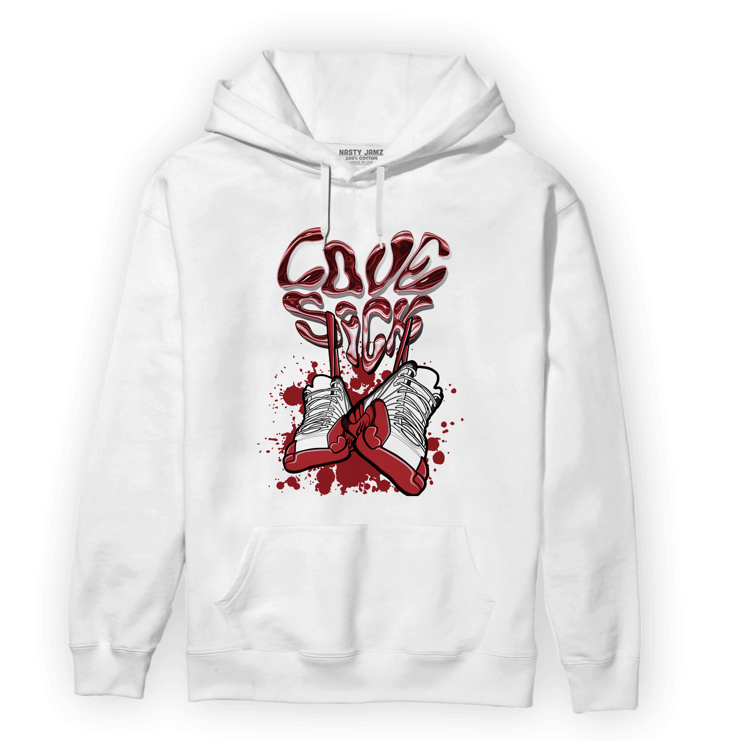 Cherry 12s Hoodie Match Sneaker Love Sick - NastyJamz