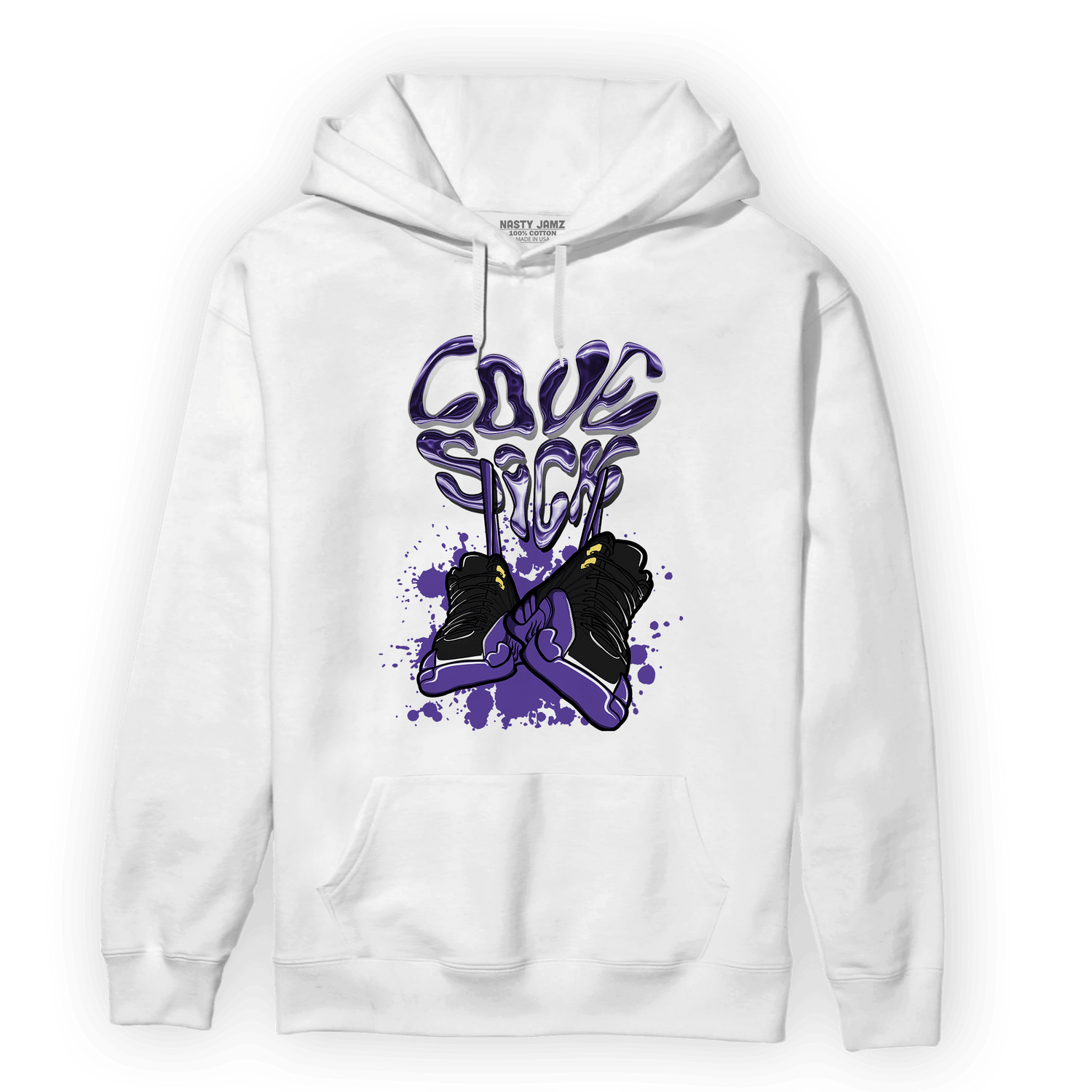 Field Purple 12s Hoodie Match Sneaker Love Sick - NastyJamz
