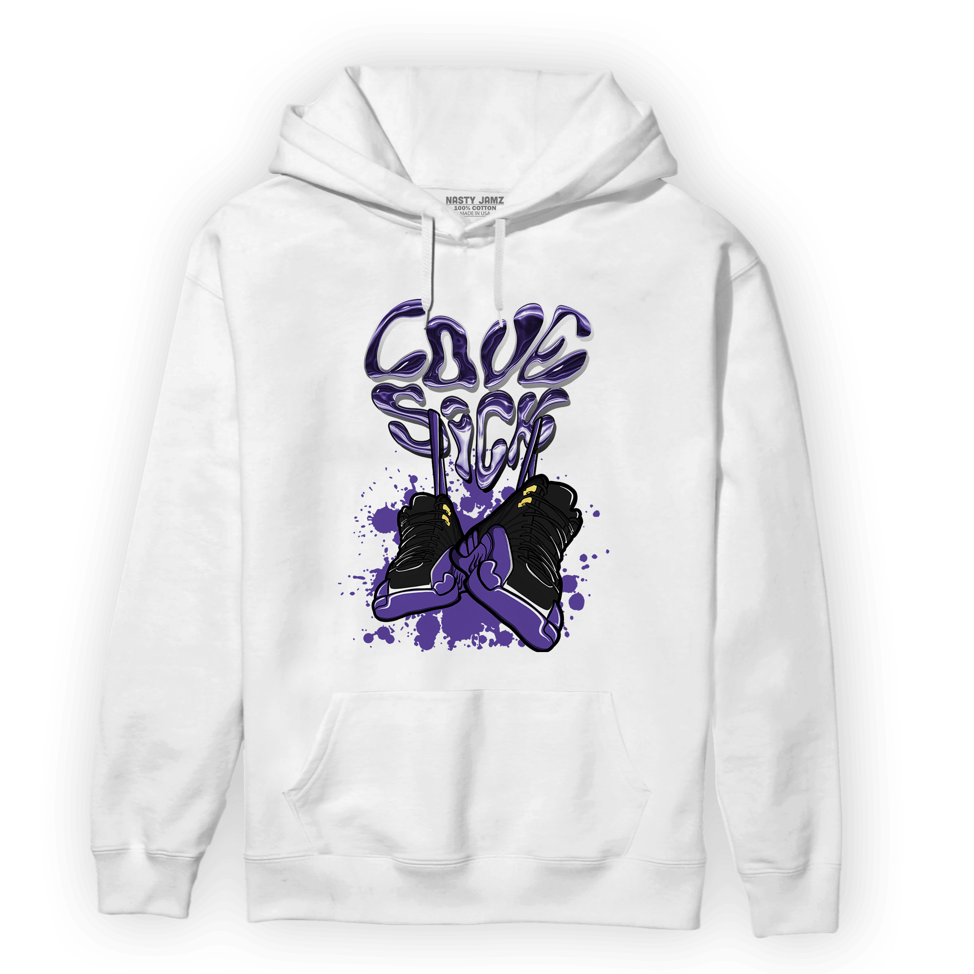 Field Purple 12s Hoodie Match Sneaker Love Sick - NastyJamz