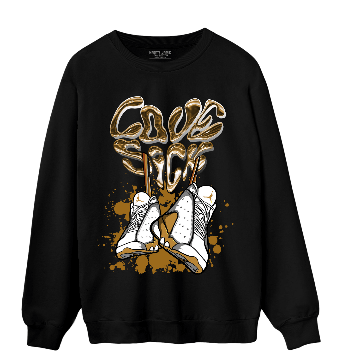 Wheat 13s Sweatshirt Match Sneaker Love Sick - NastyJamz