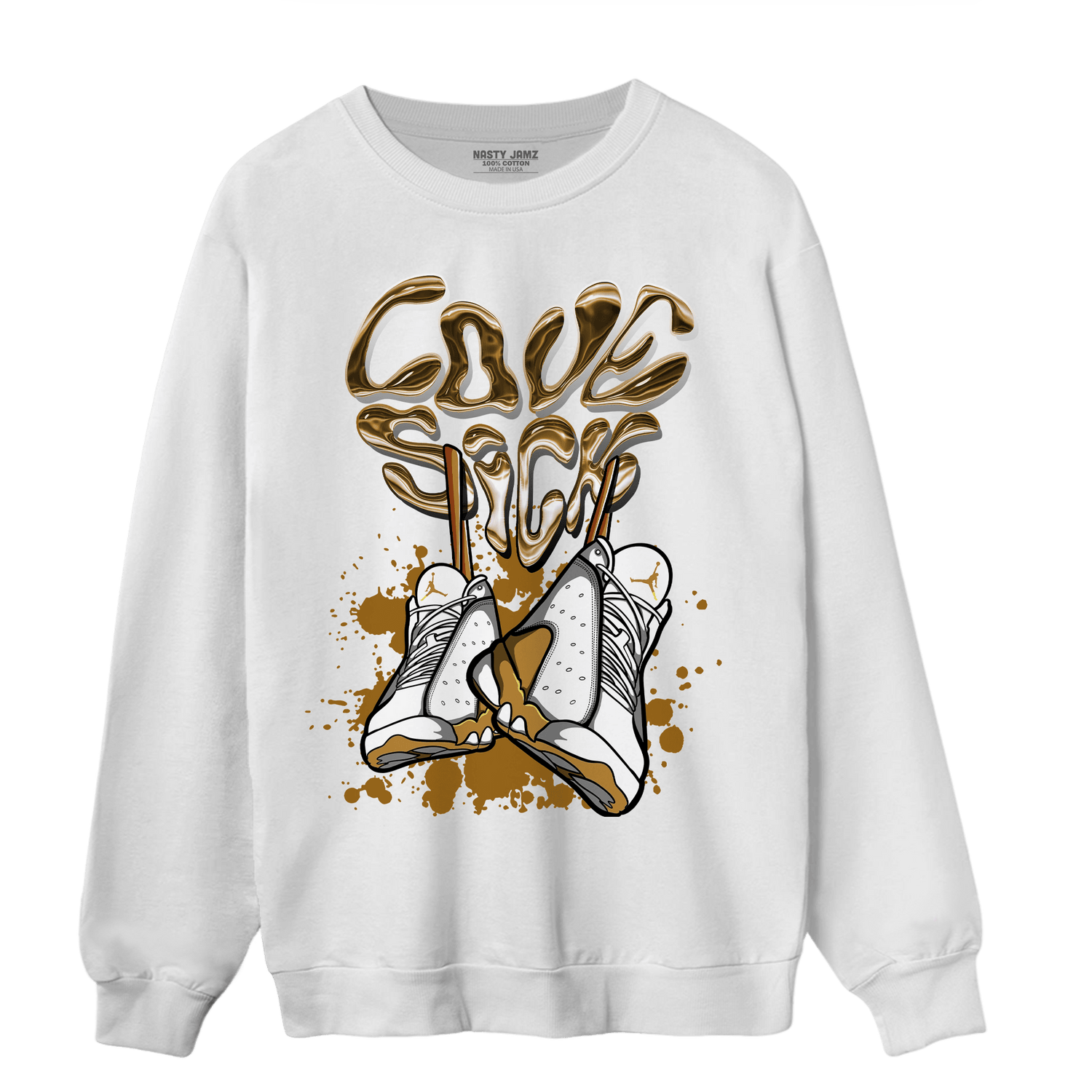 Wheat 13s Sweatshirt Match Sneaker Love Sick - NastyJamz