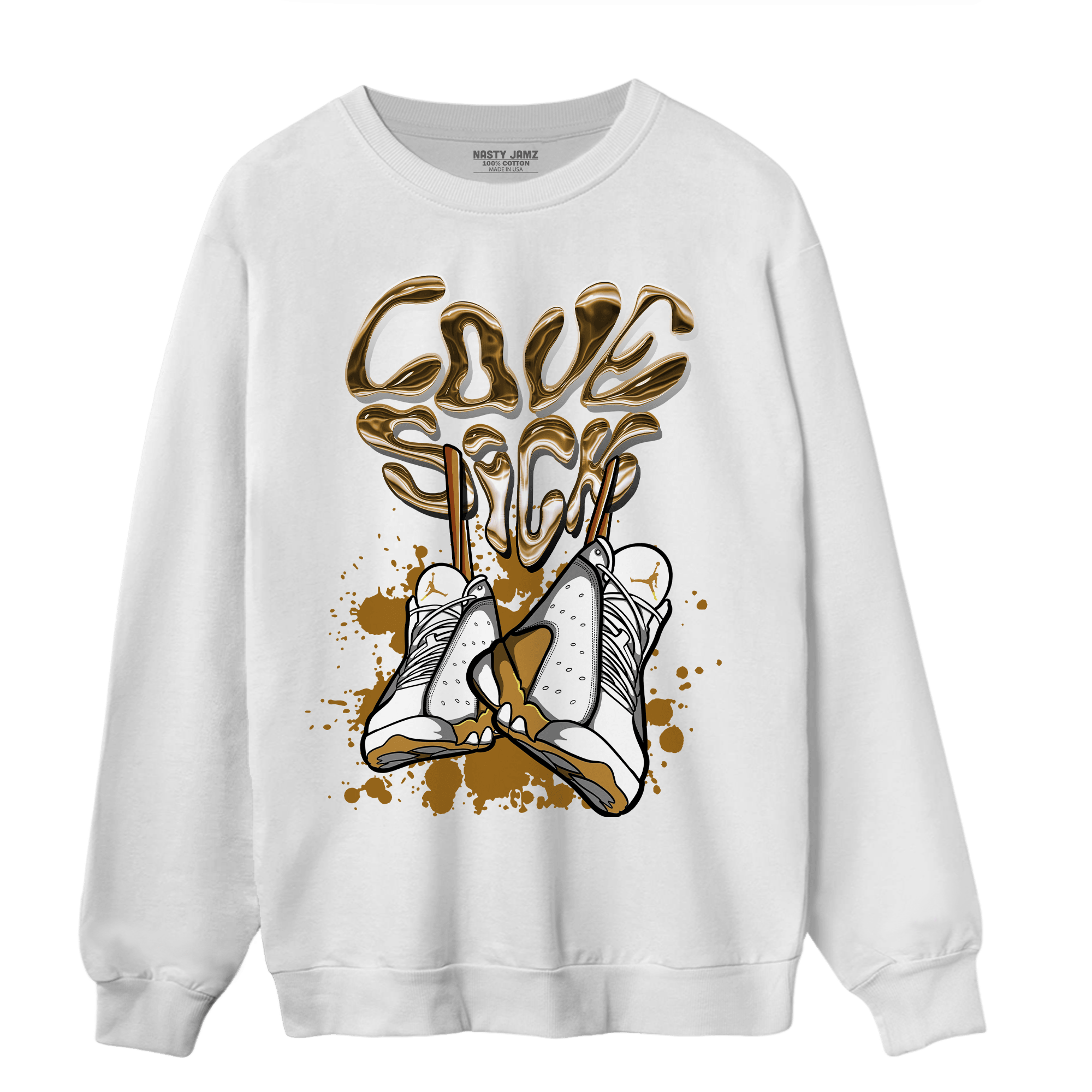 Wheat 13s Sweatshirt Match Sneaker Love Sick - NastyJamz