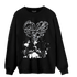 Black White 14s Sweatshirt Match Sneaker Love Sick - NastyJamz