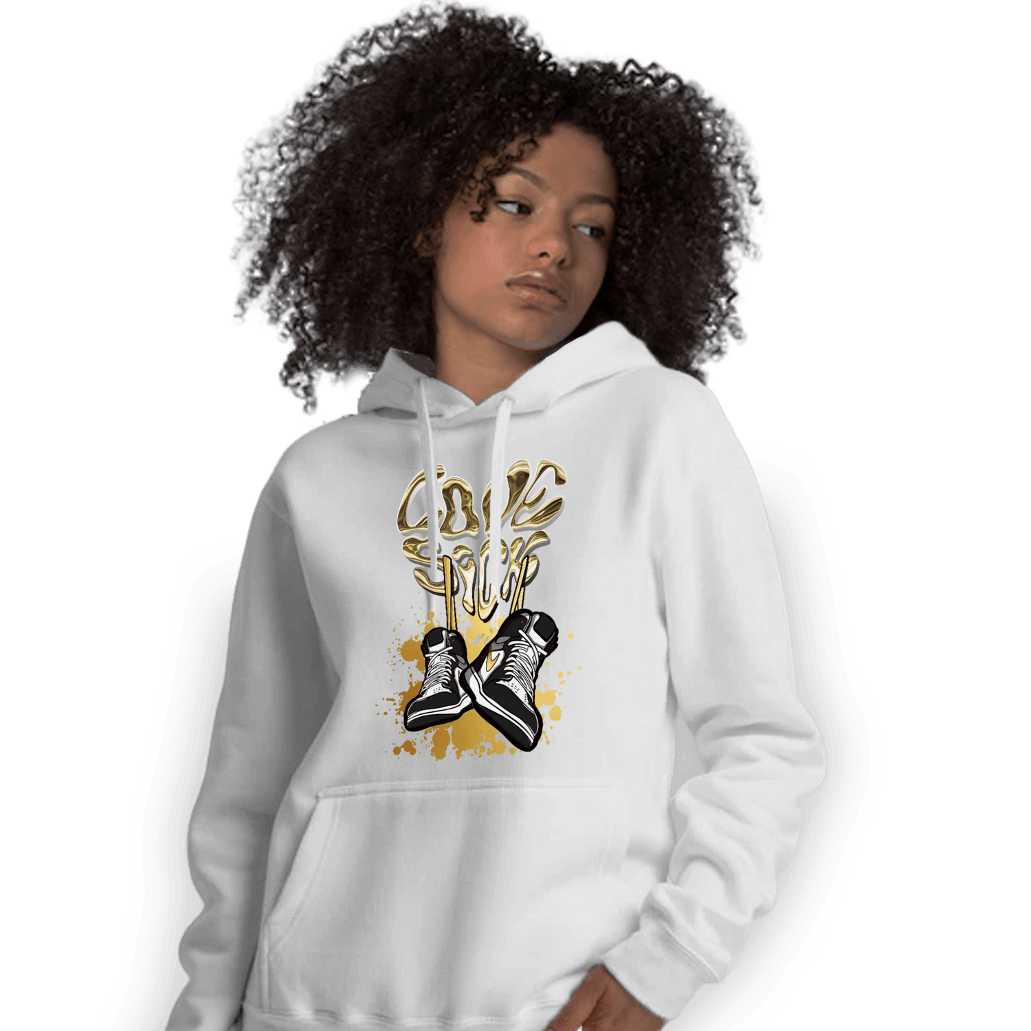 Mid SE Black Gold 1s Hoodie Match Sneaker Love Sick - NastyJamz