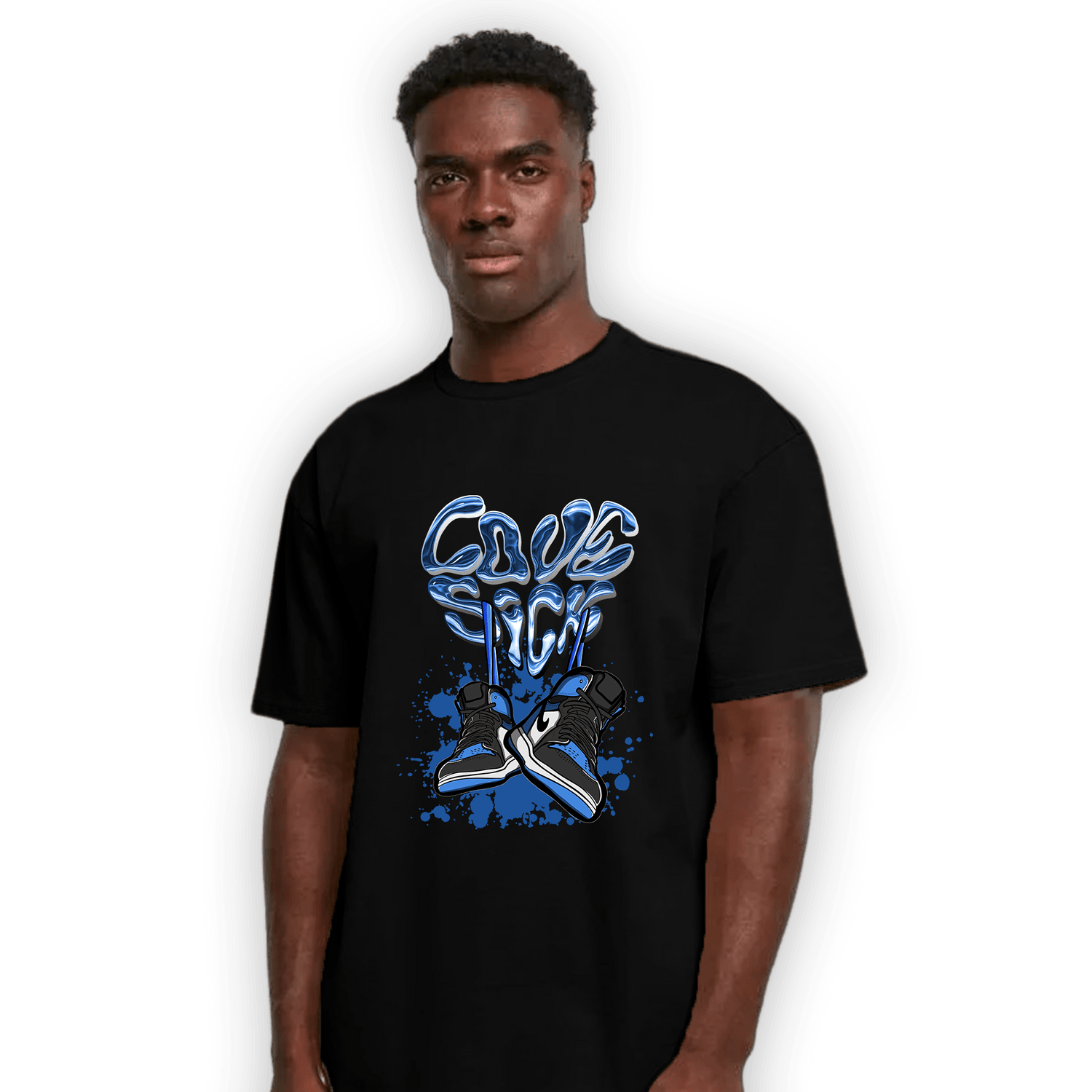 University Blue Toe 1s T Shirt Match Sneaker Love Sick - NastyJamz