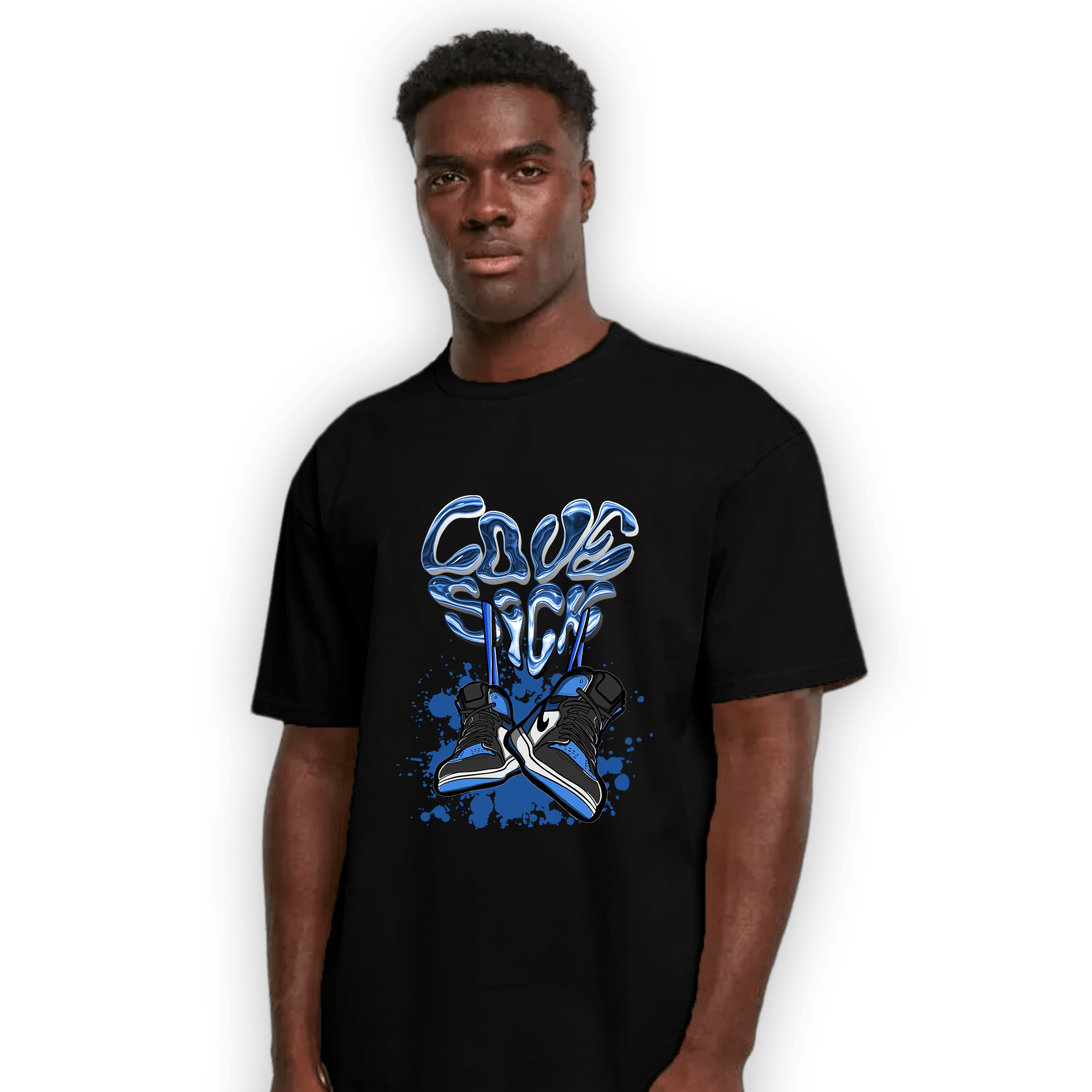 University Blue Toe 1s T Shirt Match Sneaker Love Sick - NastyJamz
