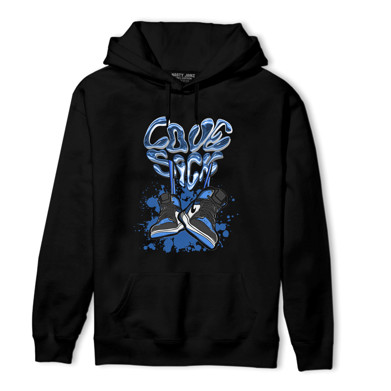 University Blue Toe 1s Hoodie Match Sneaker Love Sick - NastyJamz