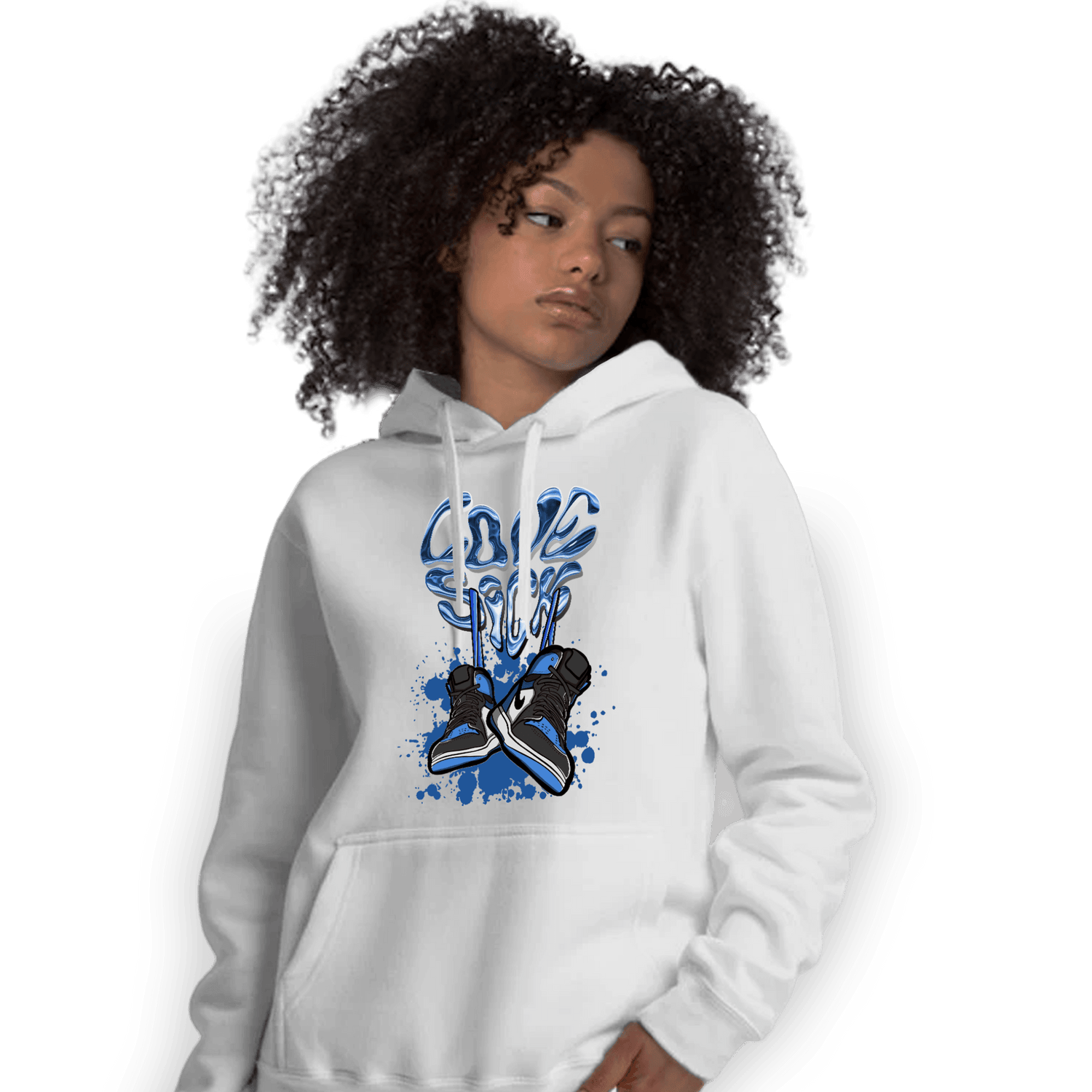 University Blue Toe 1s Hoodie Match Sneaker Love Sick - NastyJamz