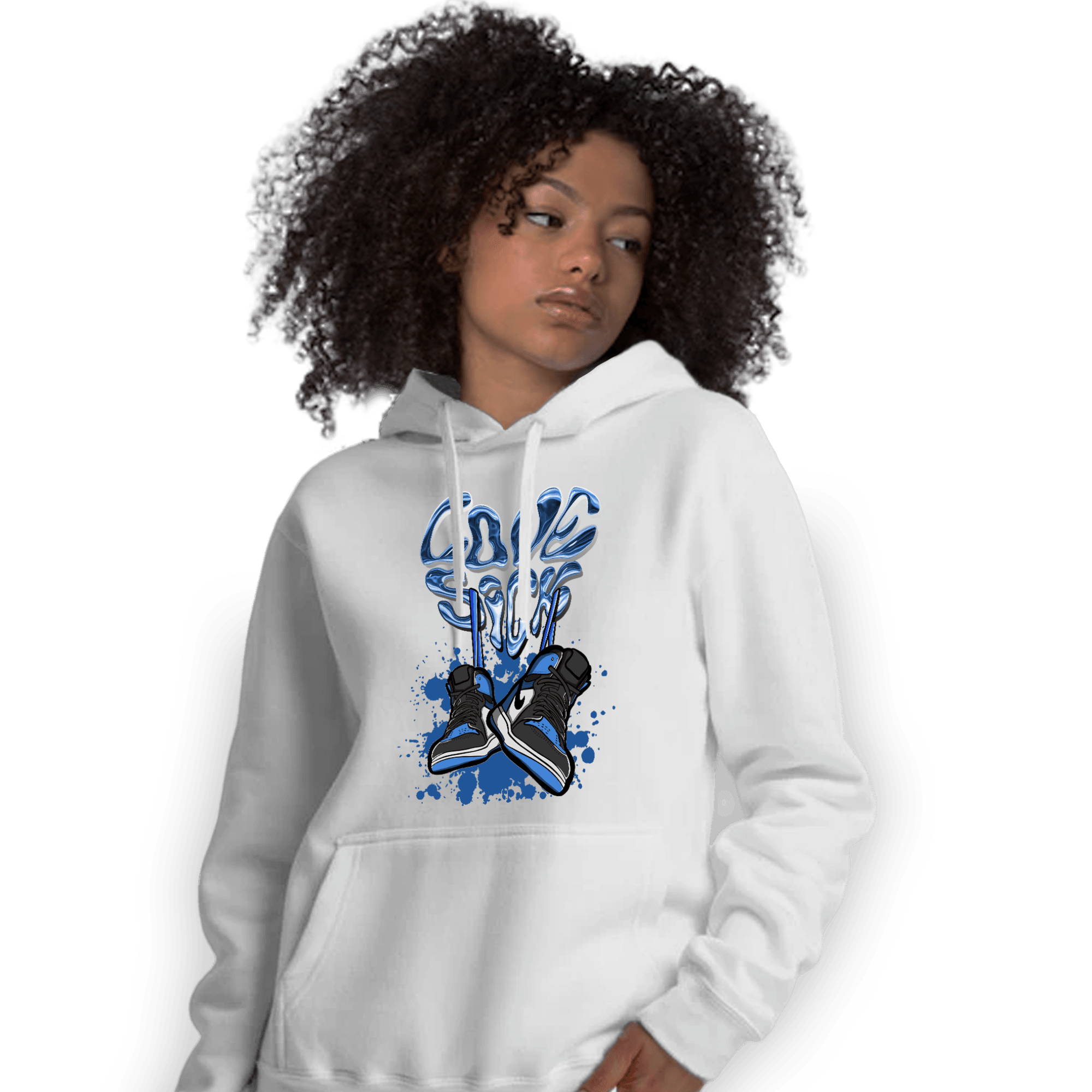University Blue Toe 1s Hoodie Match Sneaker Love Sick - NastyJamz