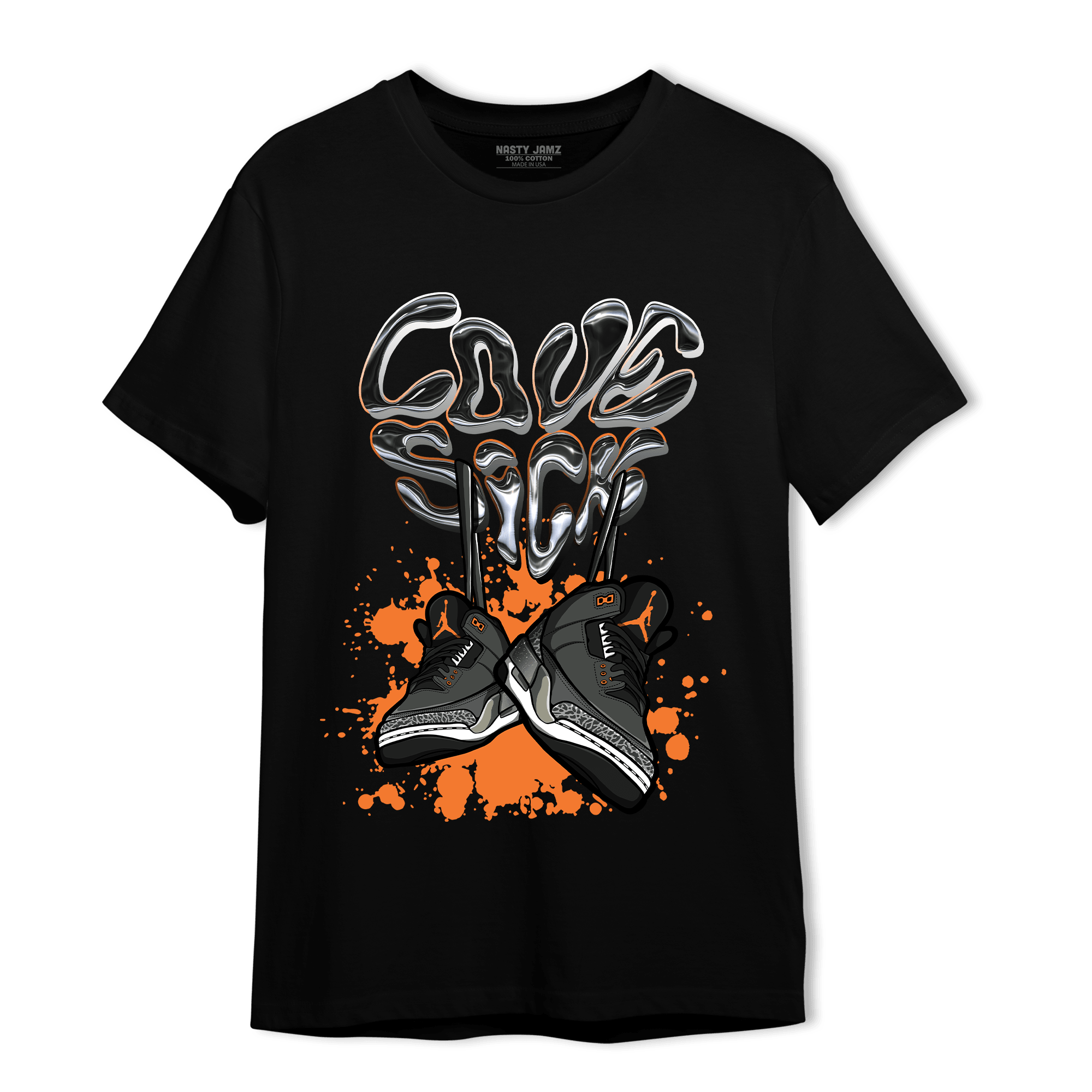 Fear Pack 3s T Shirt Match Sneaker Love Sick - NastyJamz