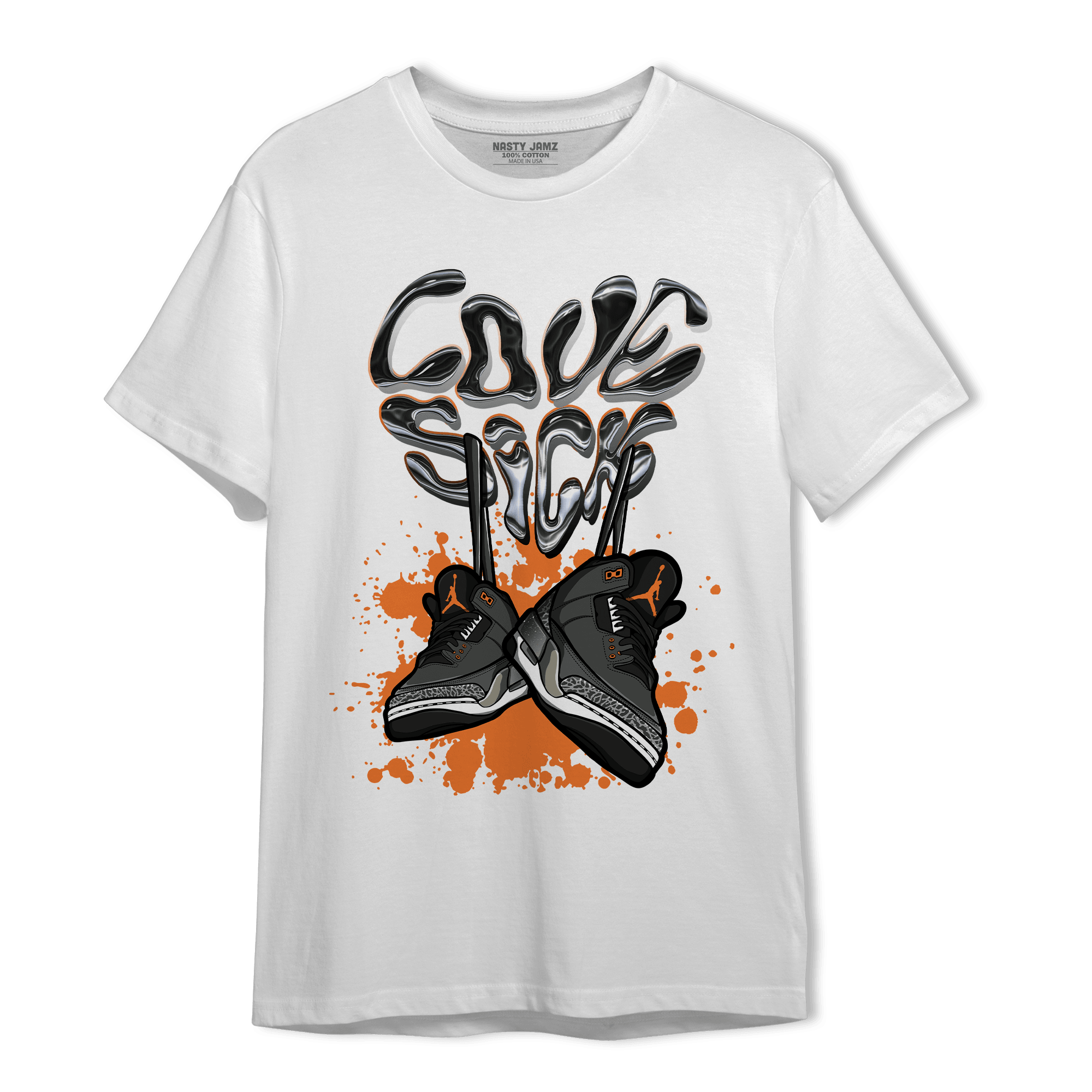 Fear Pack 3s T Shirt Match Sneaker Love Sick - NastyJamz