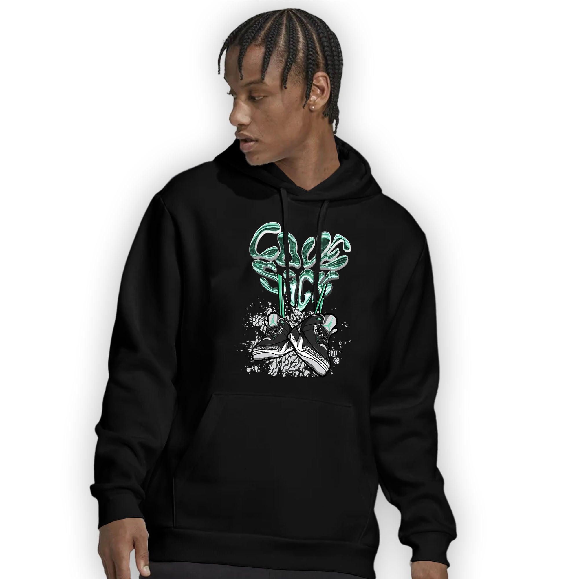 Green Glow 3s Hoodie Match Sneaker Love Sick - NastyJamz