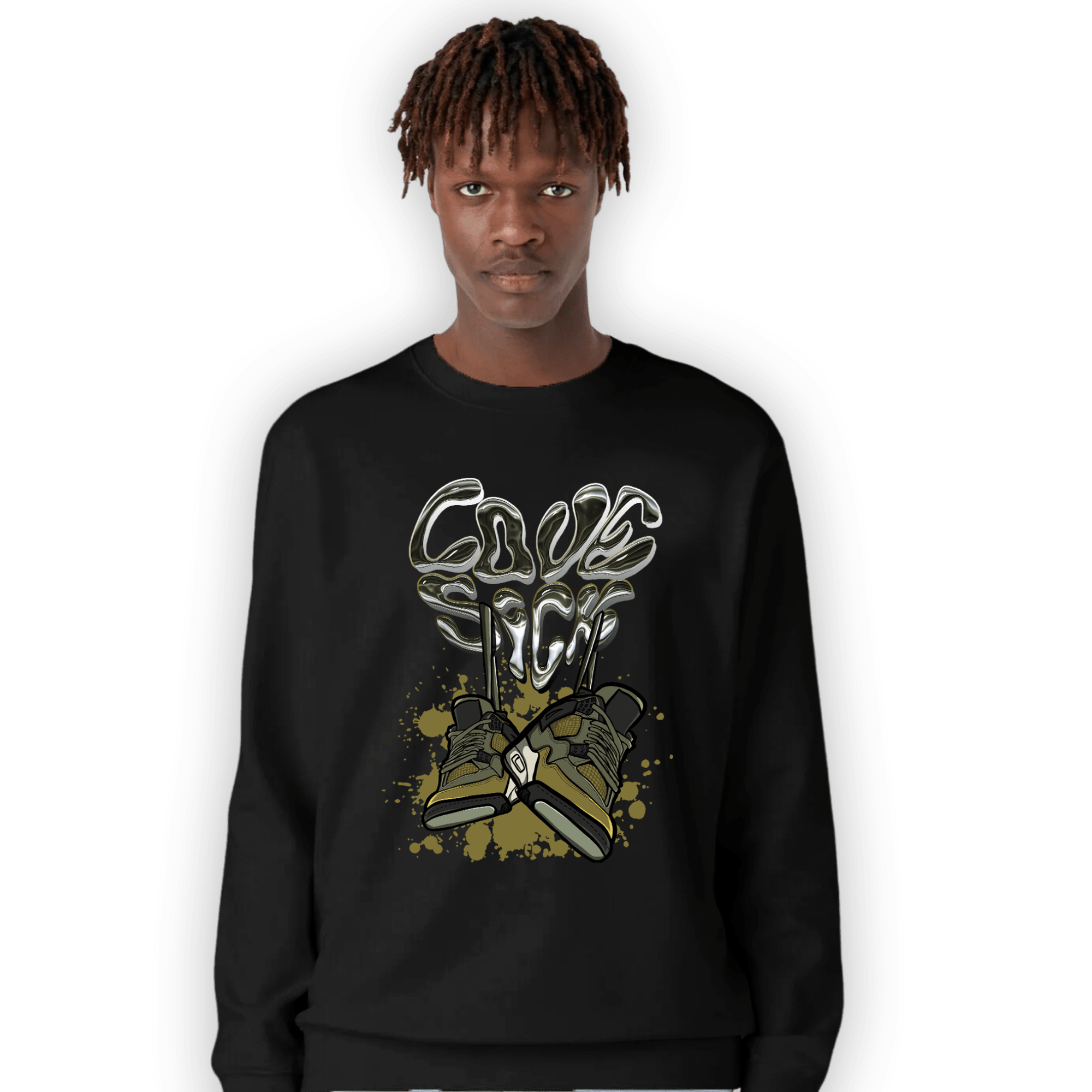 SE Craft Medium Olive 4s Sweatshirt Match Sneaker Love Sick - NastyJamz