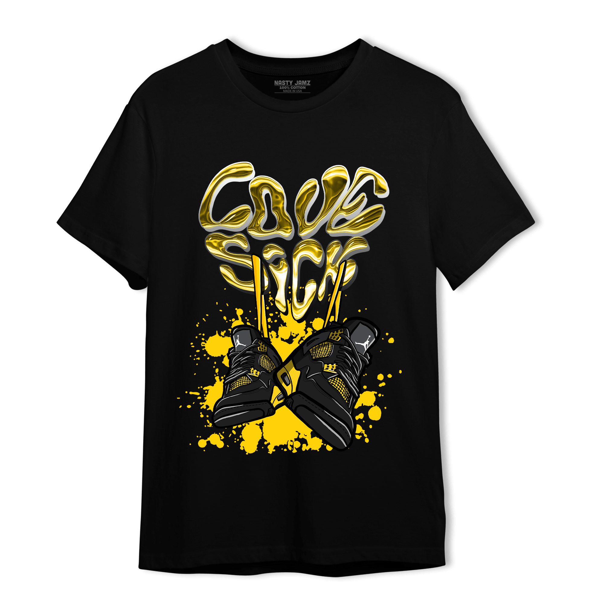 Thunder 4s T Shirt Match Sneaker Love Sick - NastyJamz