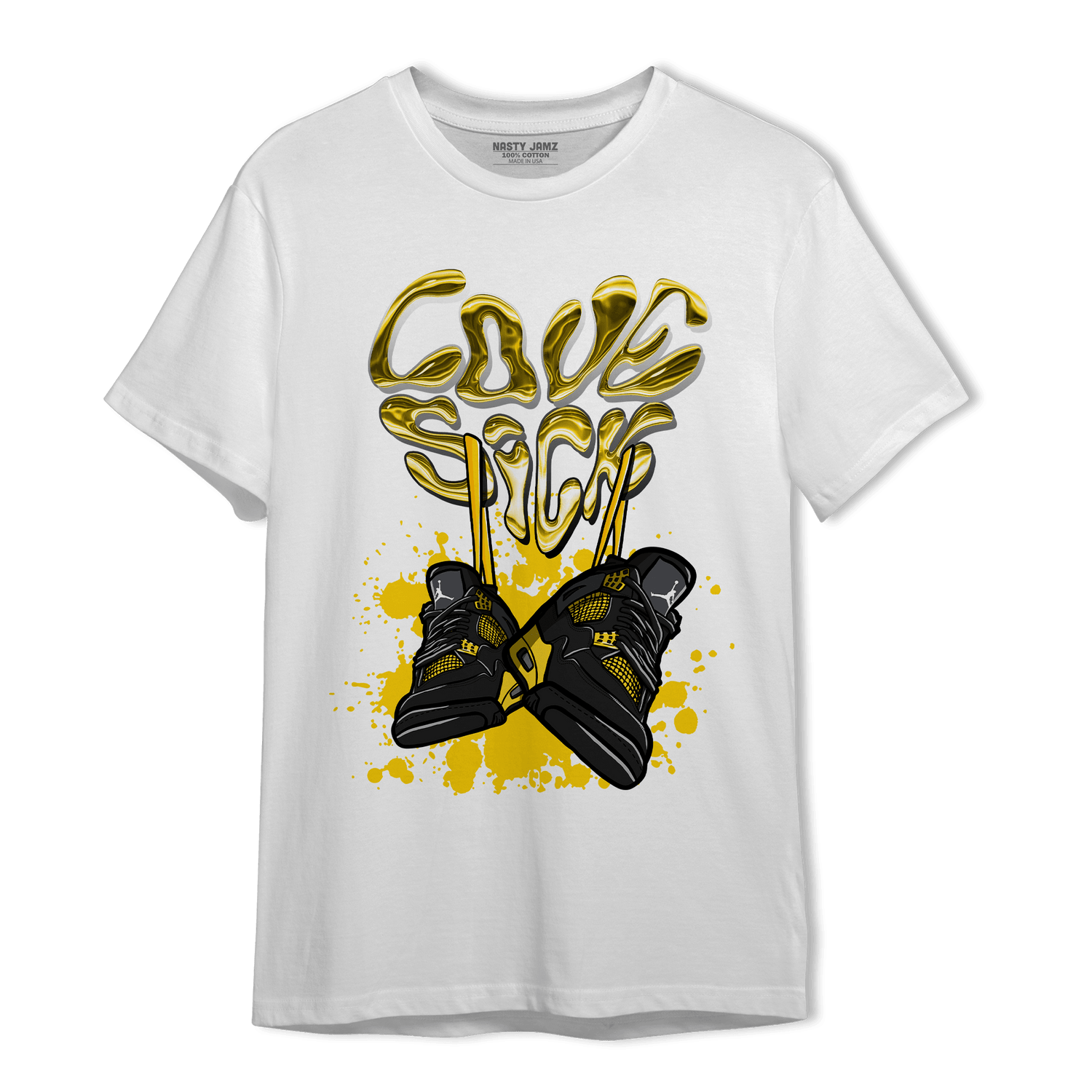 Thunder 4s T Shirt Match Sneaker Love Sick - NastyJamz