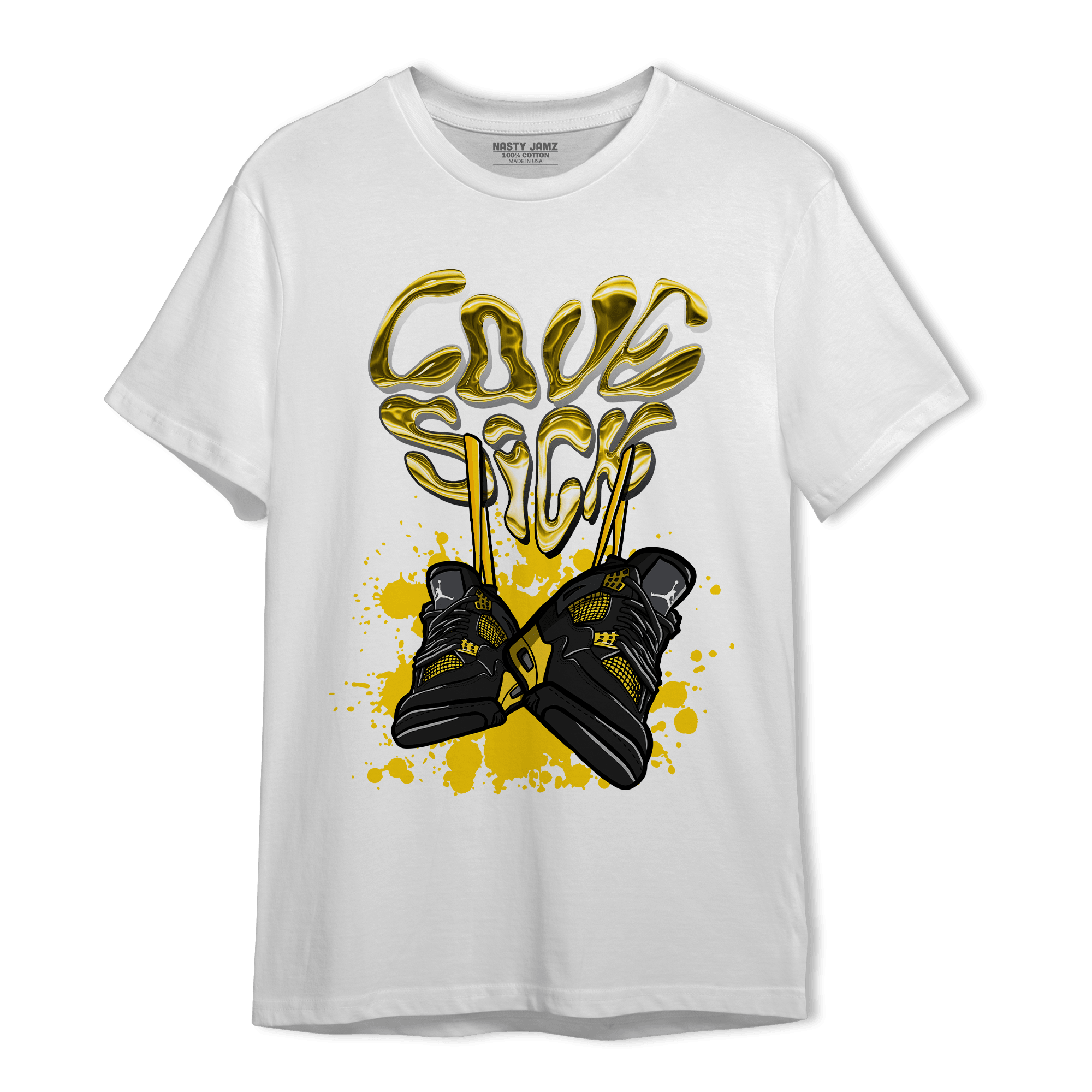 Thunder 4s T Shirt Match Sneaker Love Sick - NastyJamz