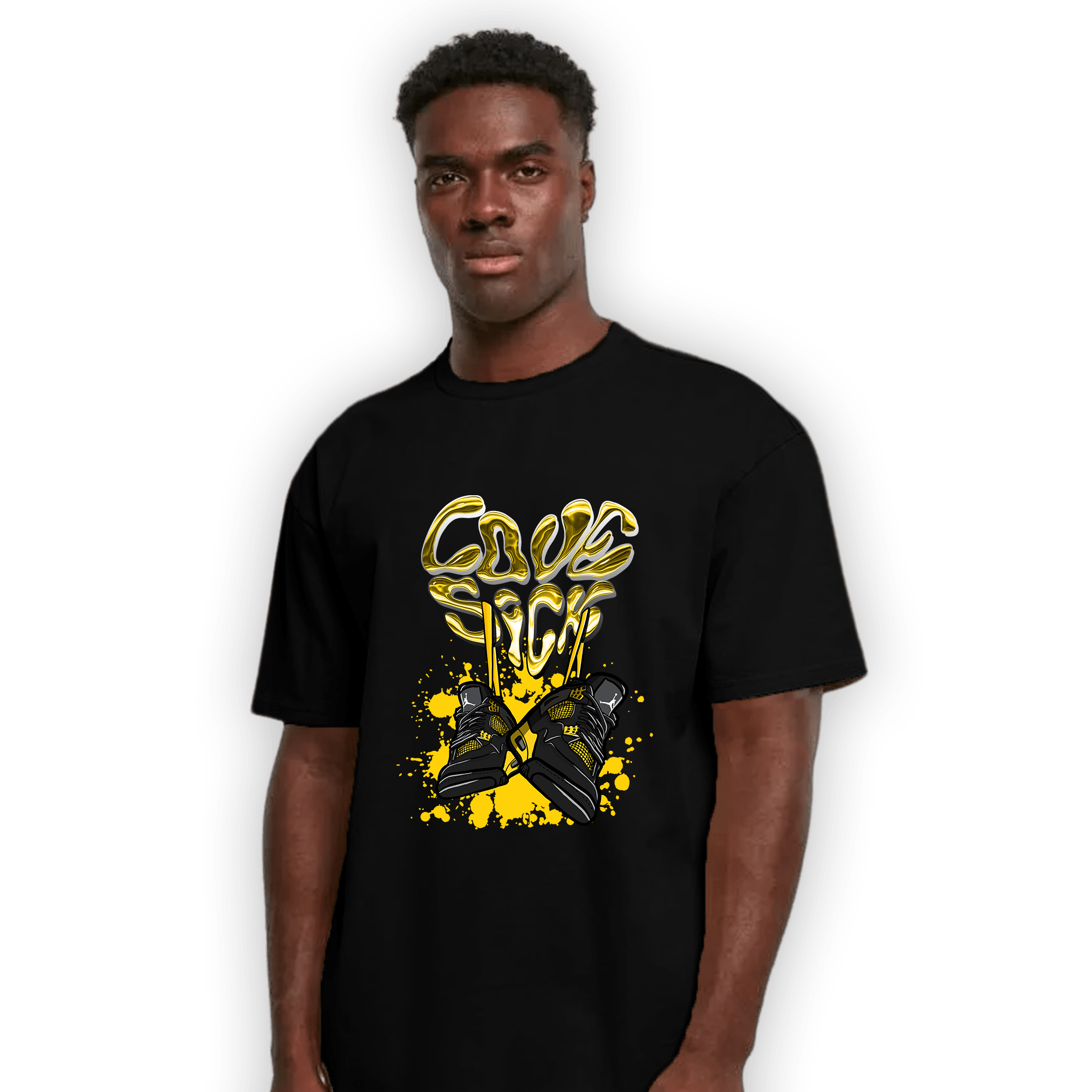 Thunder 4s T Shirt Match Sneaker Love Sick - NastyJamz