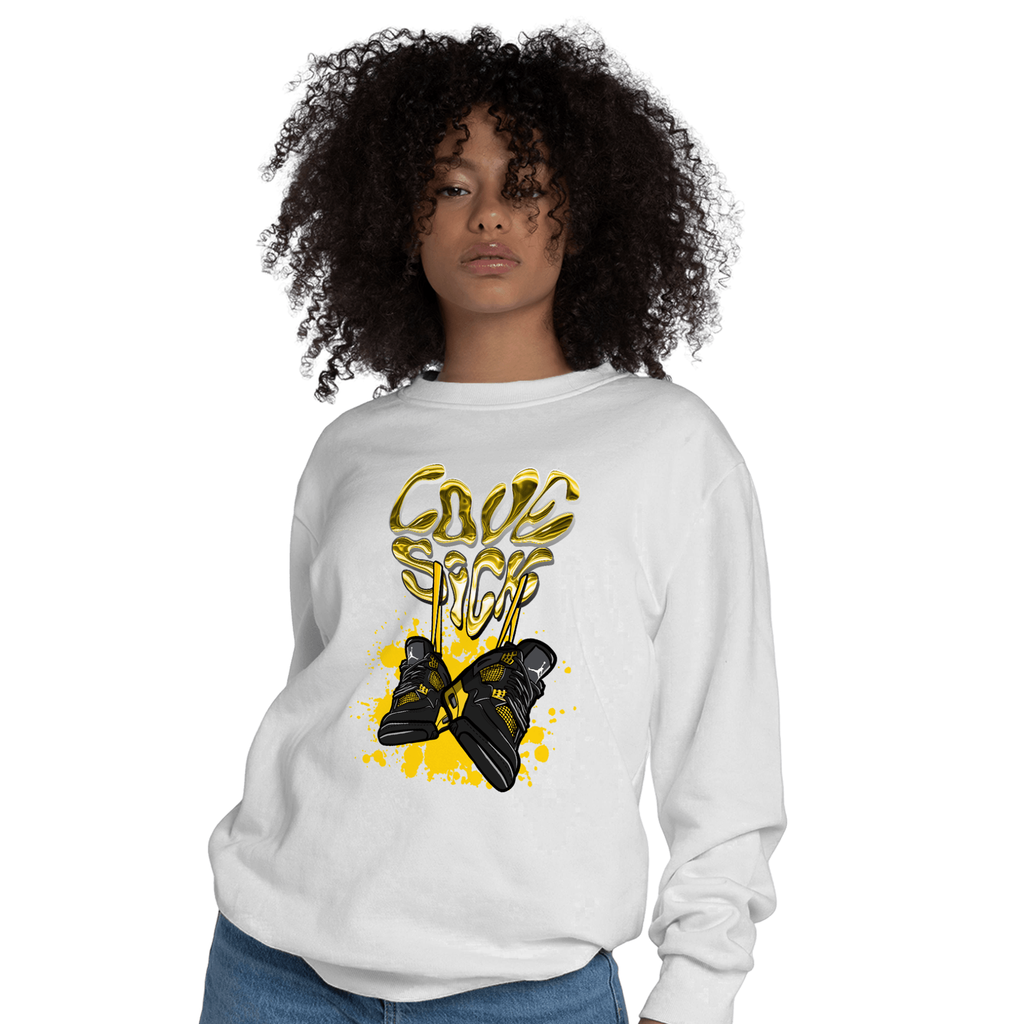 Thunder 4s Sweatshirt Match Sneaker Love Sick - NastyJamz