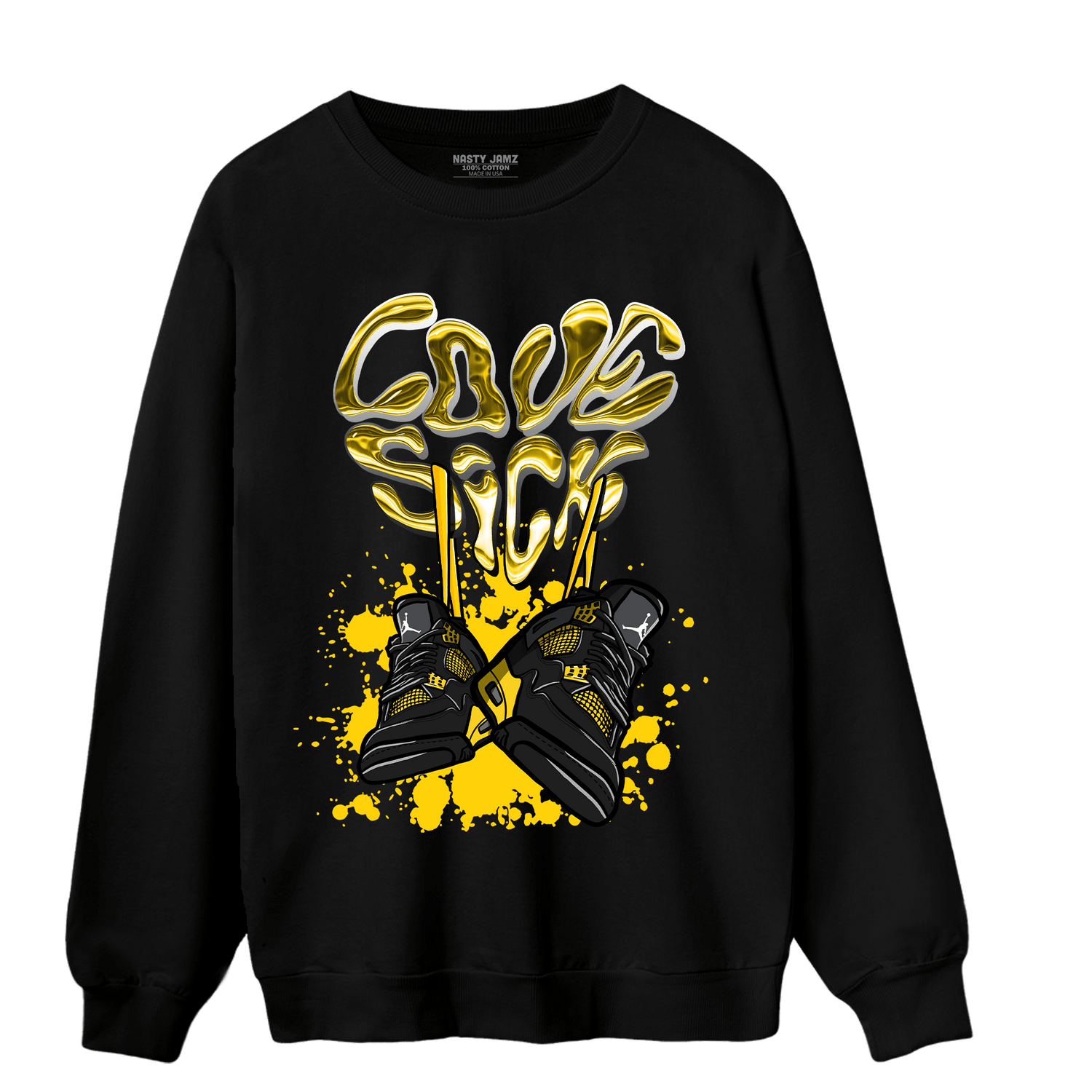 Thunder 4s Sweatshirt Match Sneaker Love Sick - NastyJamz