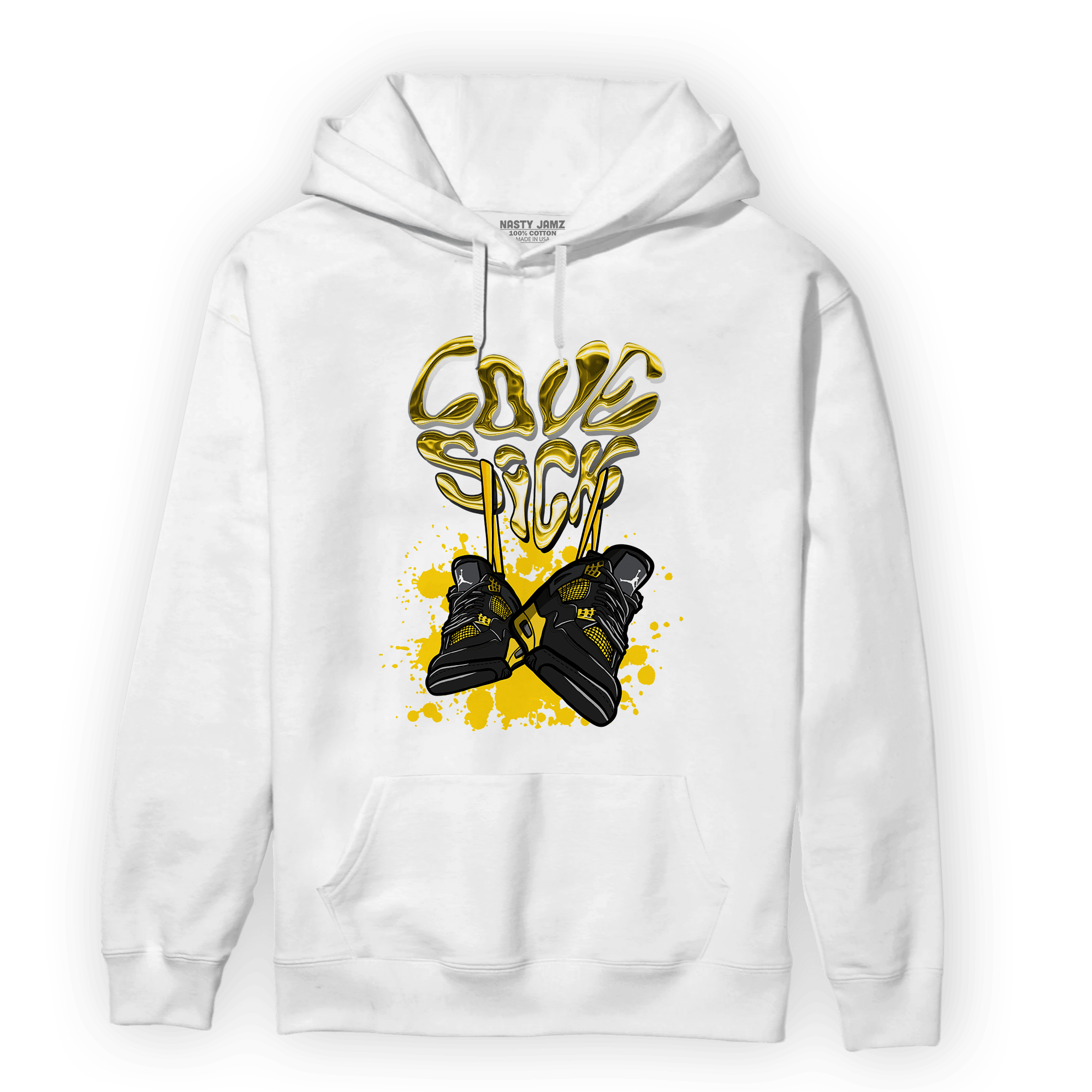 Thunder 4s Hoodie Match Sneaker Love Sick - NastyJamz