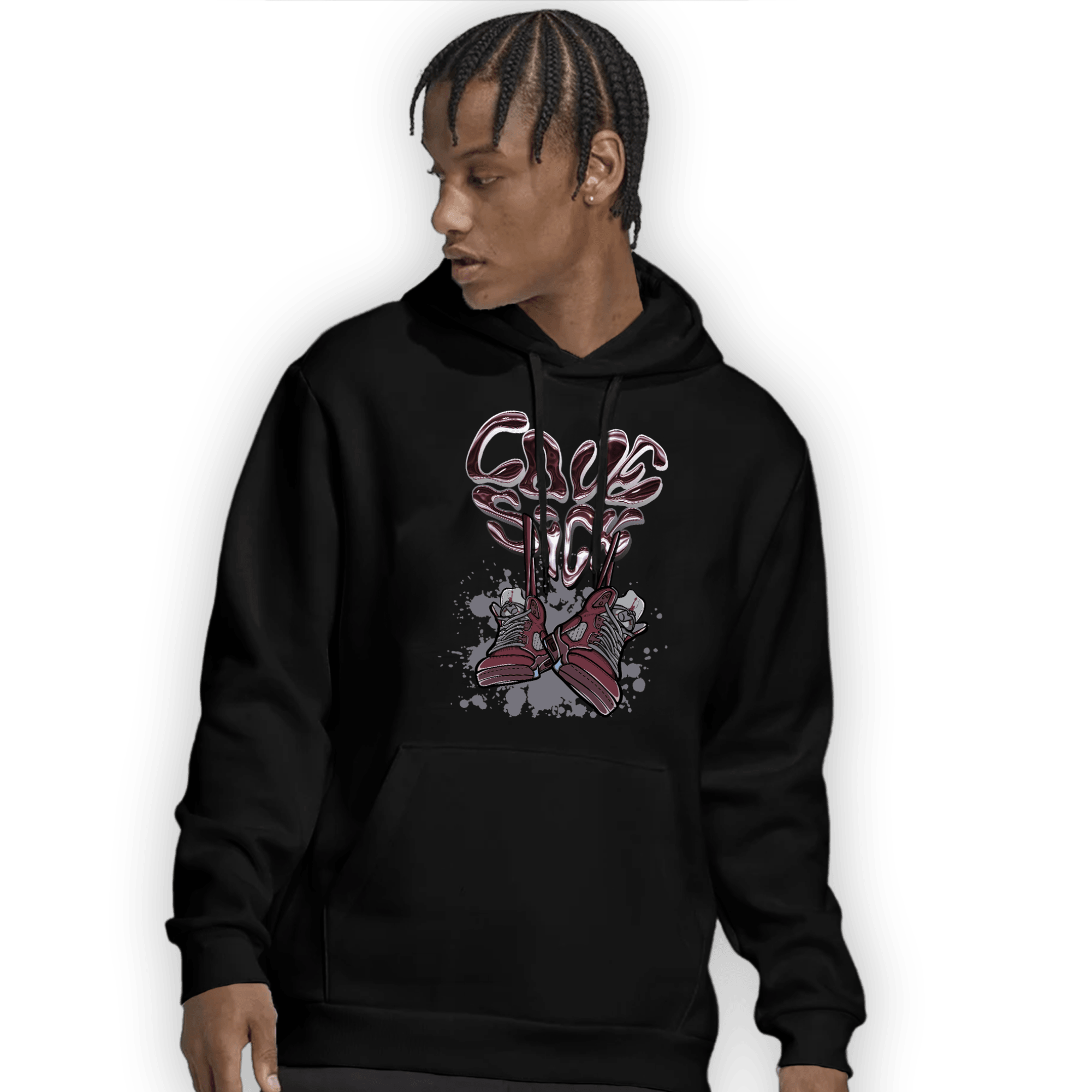 Burgundy 5s Hoodie Match Sneaker Love Sick - NastyJamz