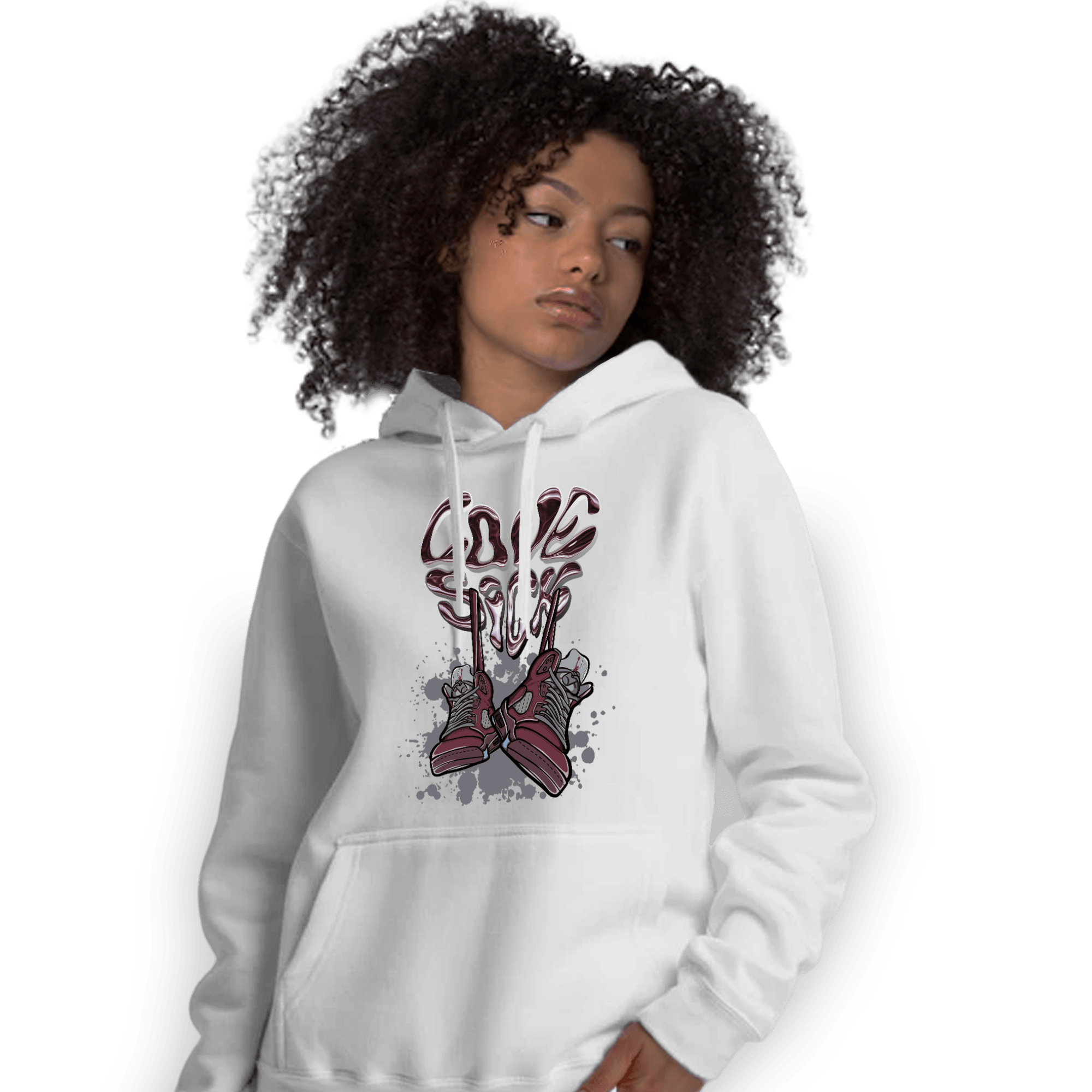 Burgundy 5s Hoodie Match Sneaker Love Sick - NastyJamz